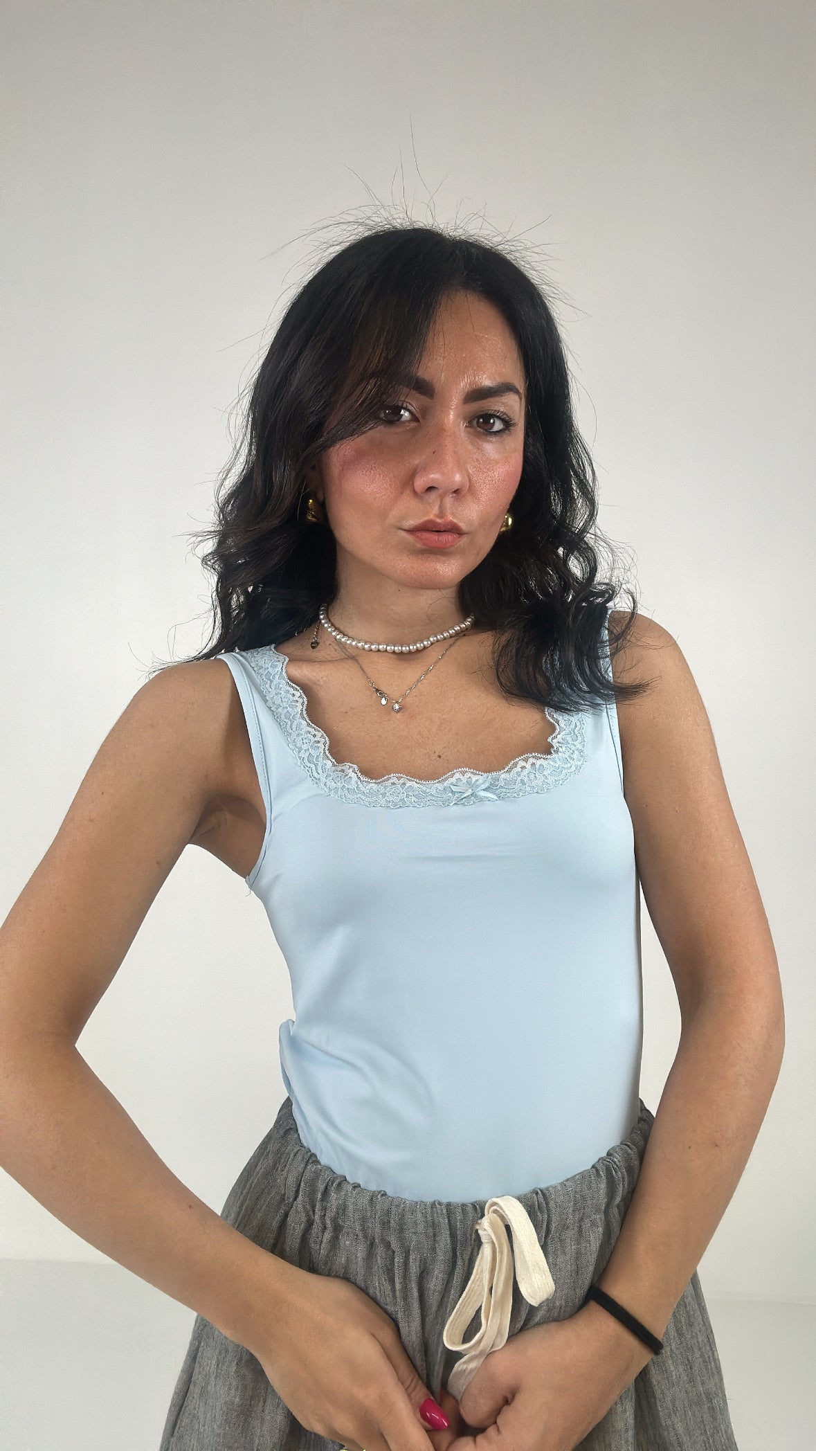Body PIZZO FIOCC - CELESTE