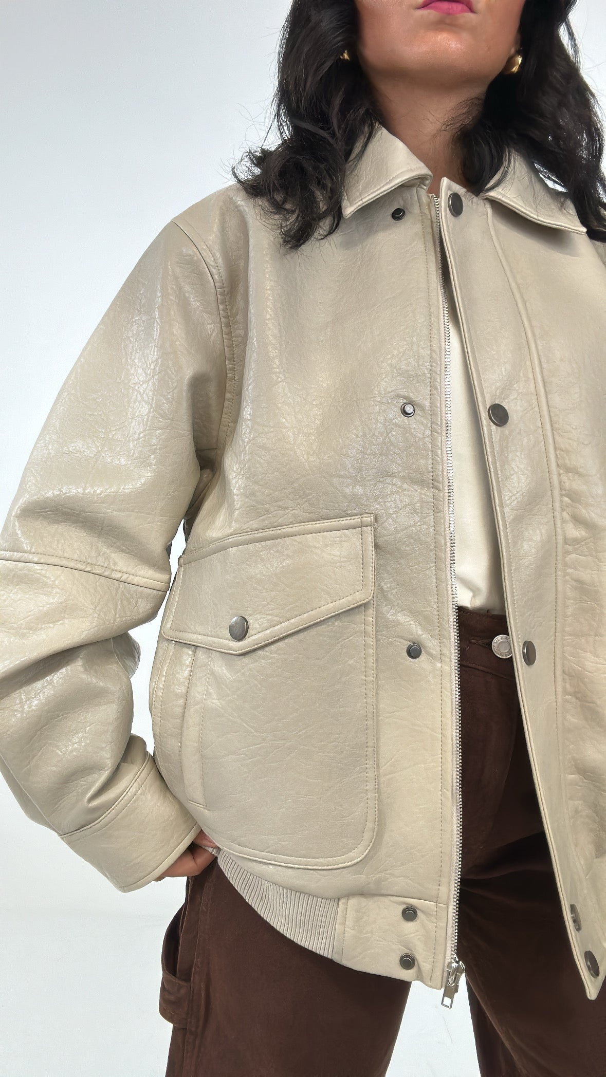 Bomber LUMINA ECOPELLE - BEIGE