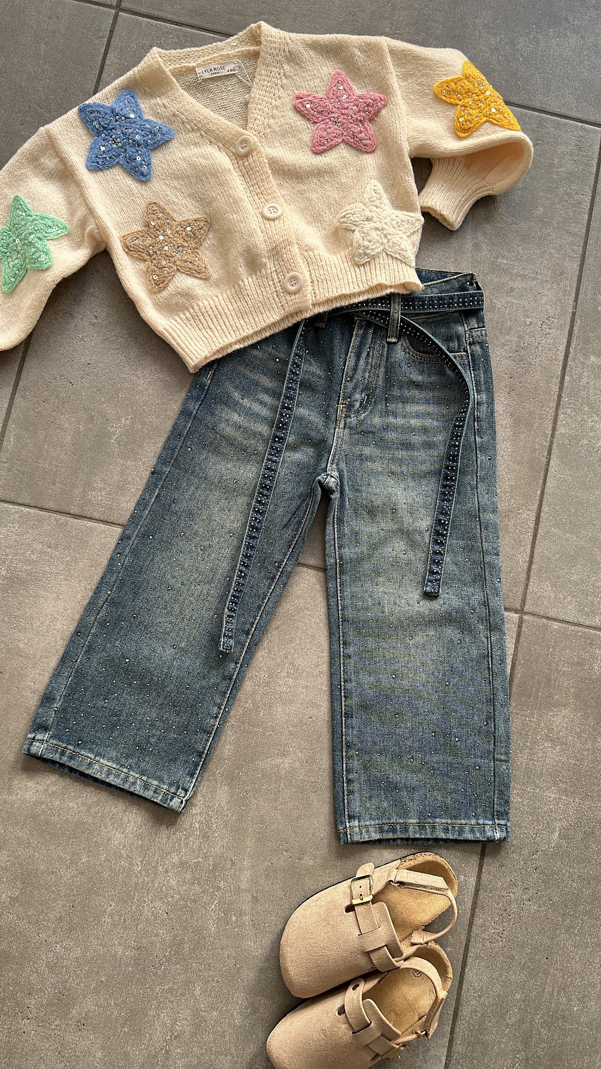 Cardigan STELLE 4-14A - PANNA