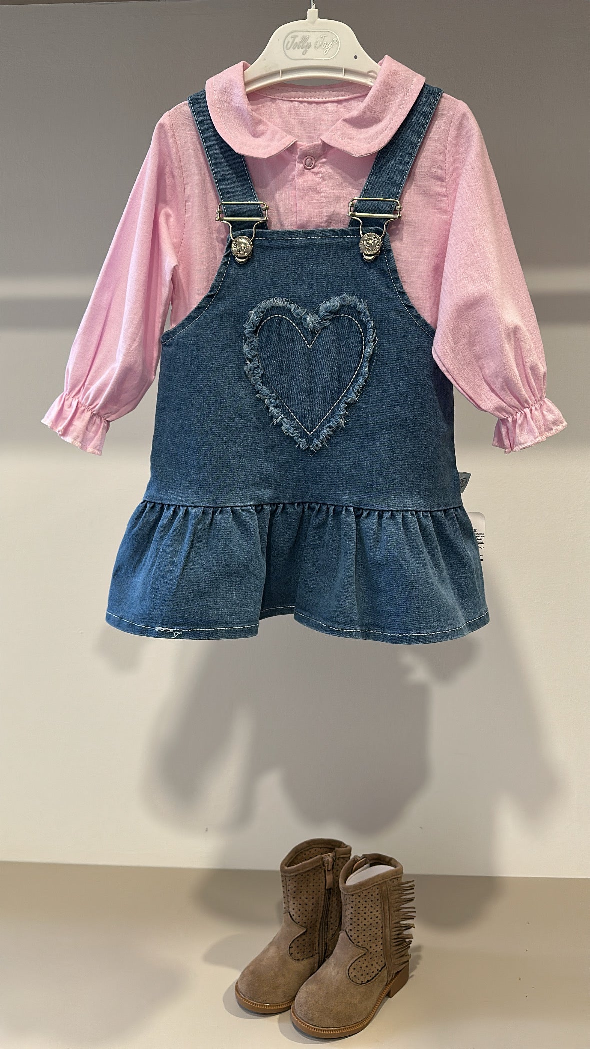Salopetta CUORE 9-24M - JEANS