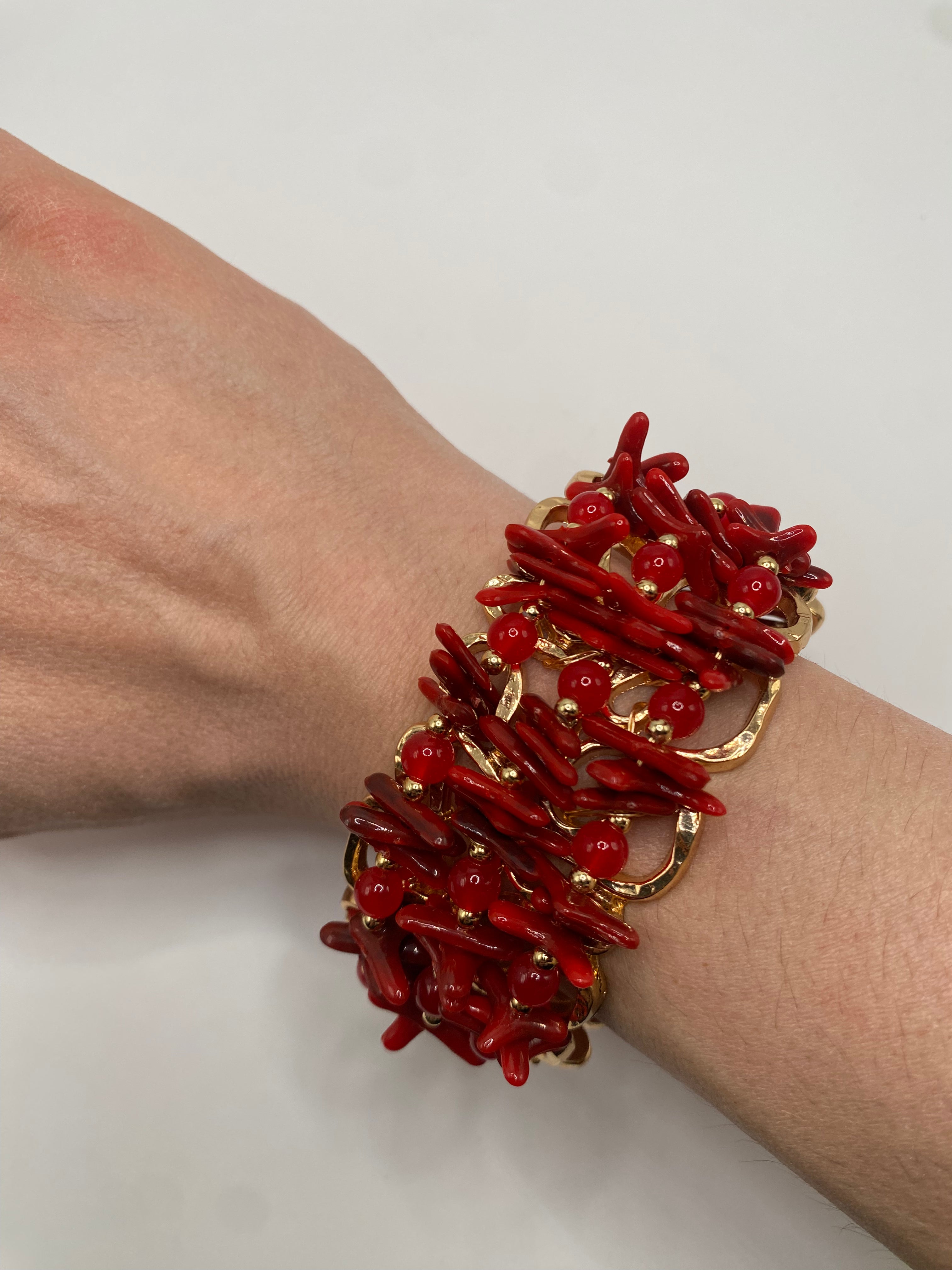 Bracciale CORAL RIGIDO - ROSSO