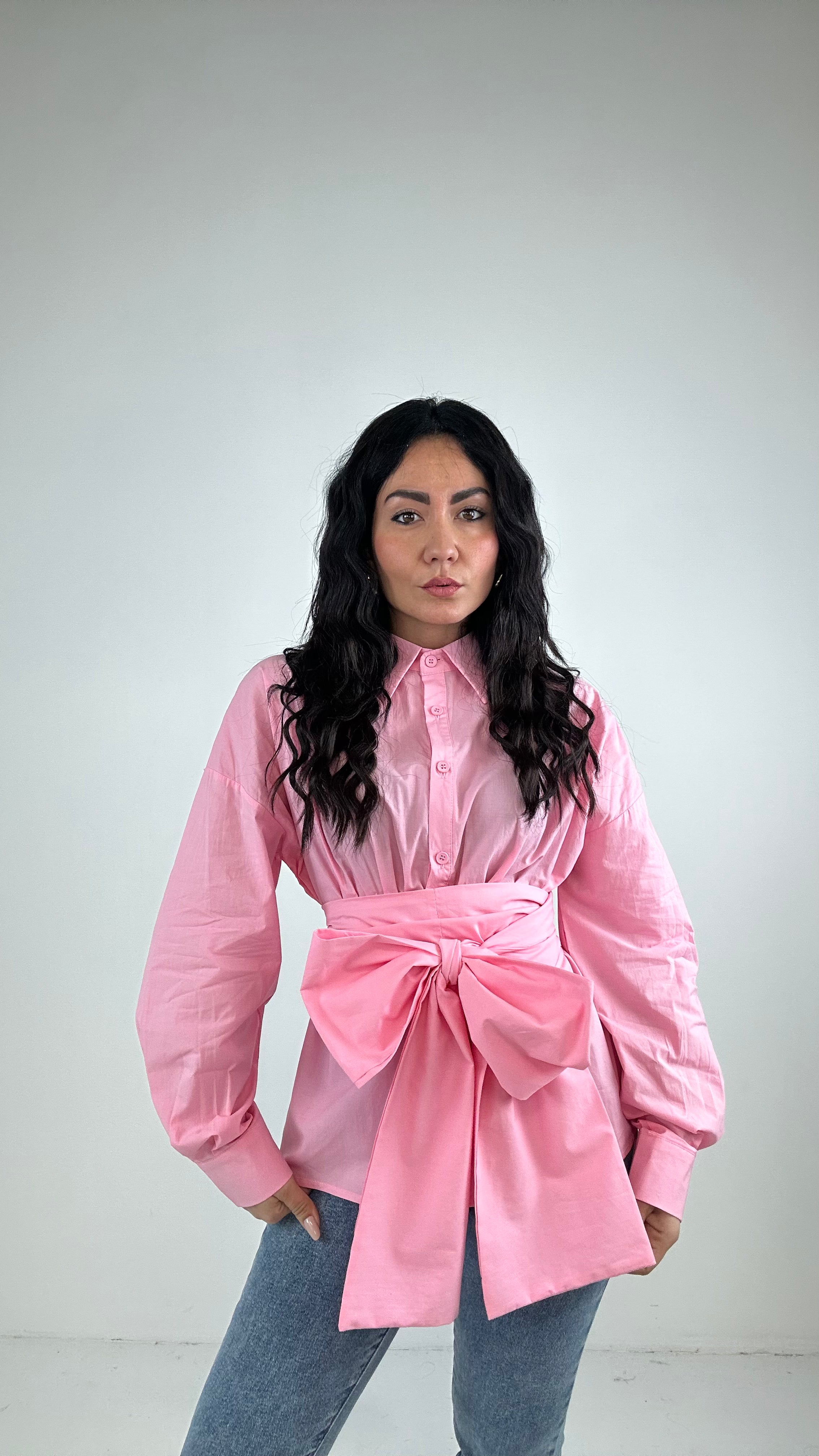 Camicia FIOCCO E APERTURA - ROSA