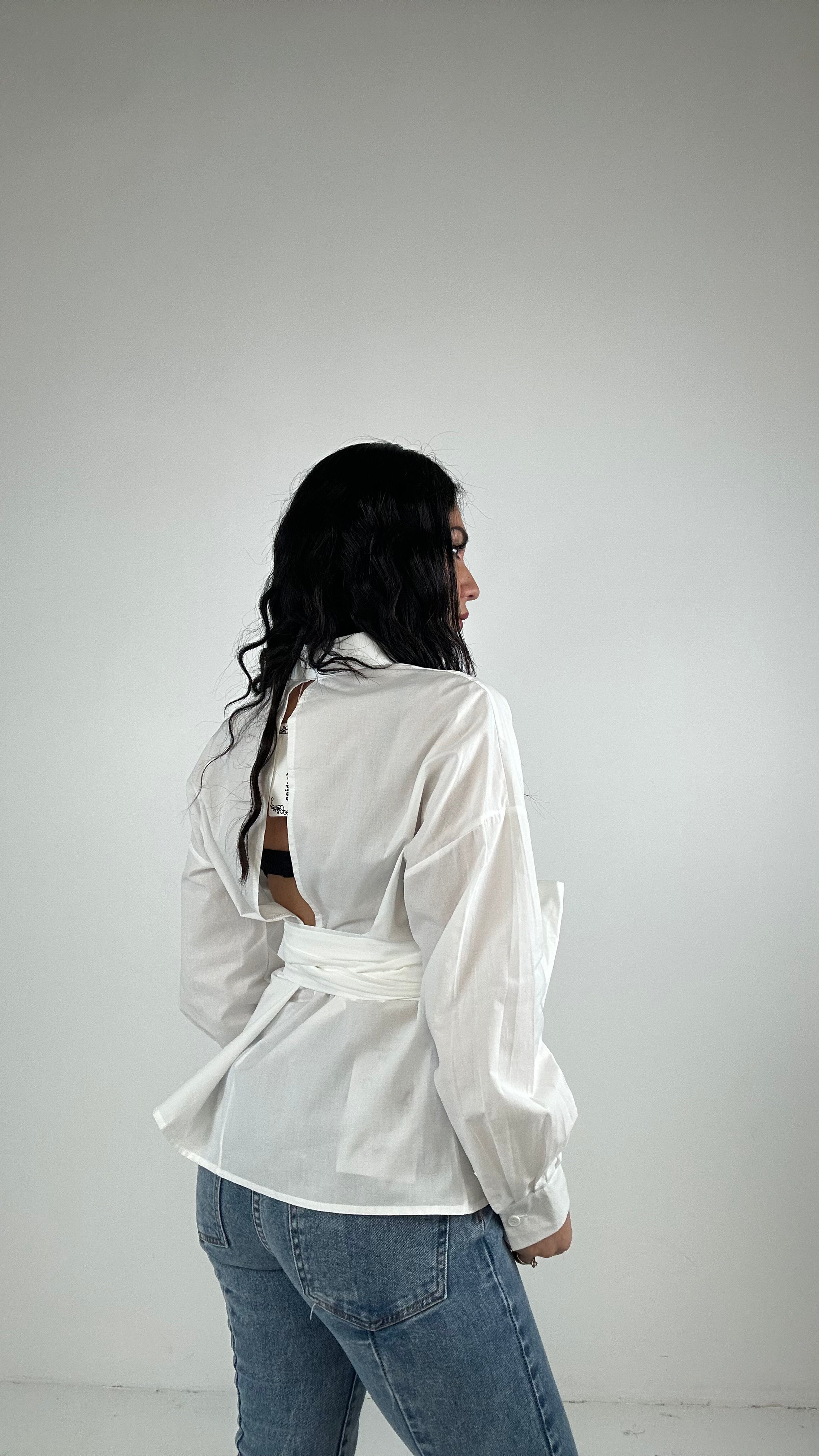 Camicia FIOCCO E APERTURA - BIANCO