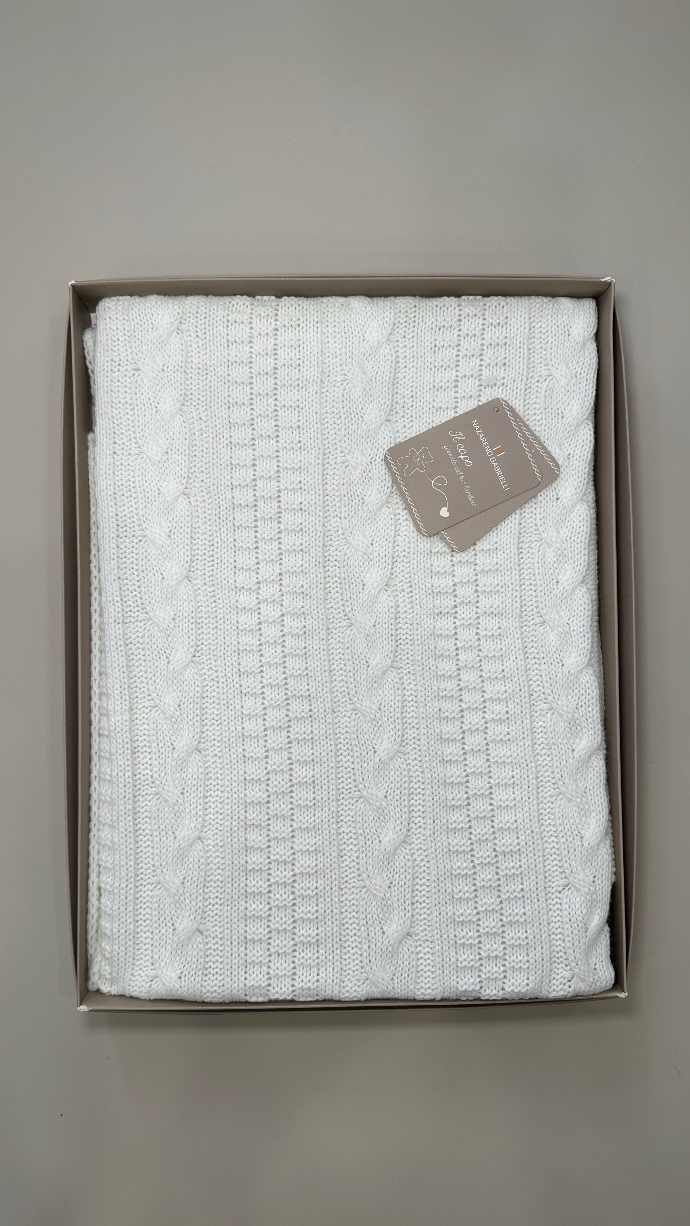 Coperta SMACCHINATA CM 75x95 - PANNA