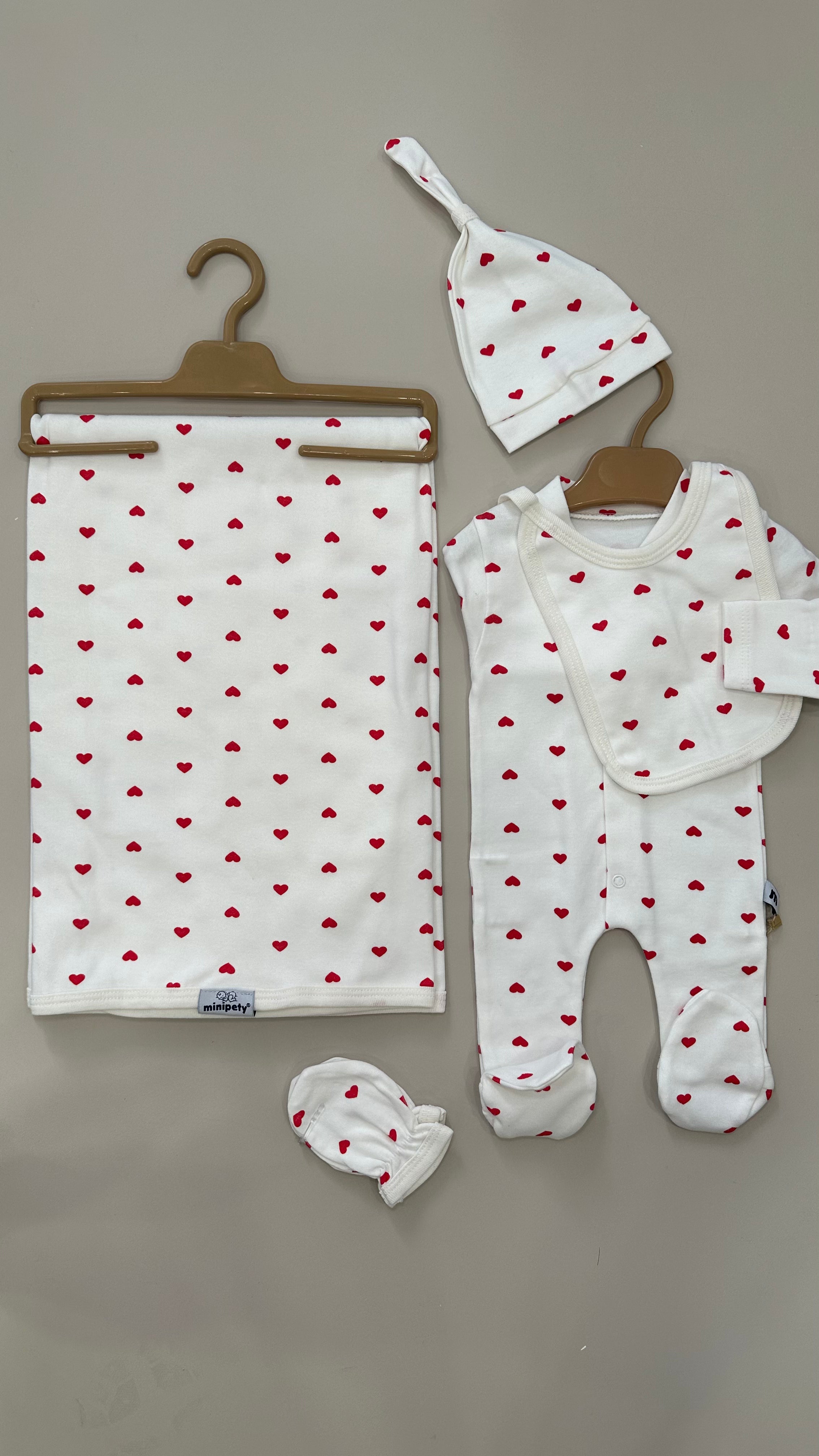 Set TUTINA 5PZ CON SCIALLE 0-3 - BIANCO