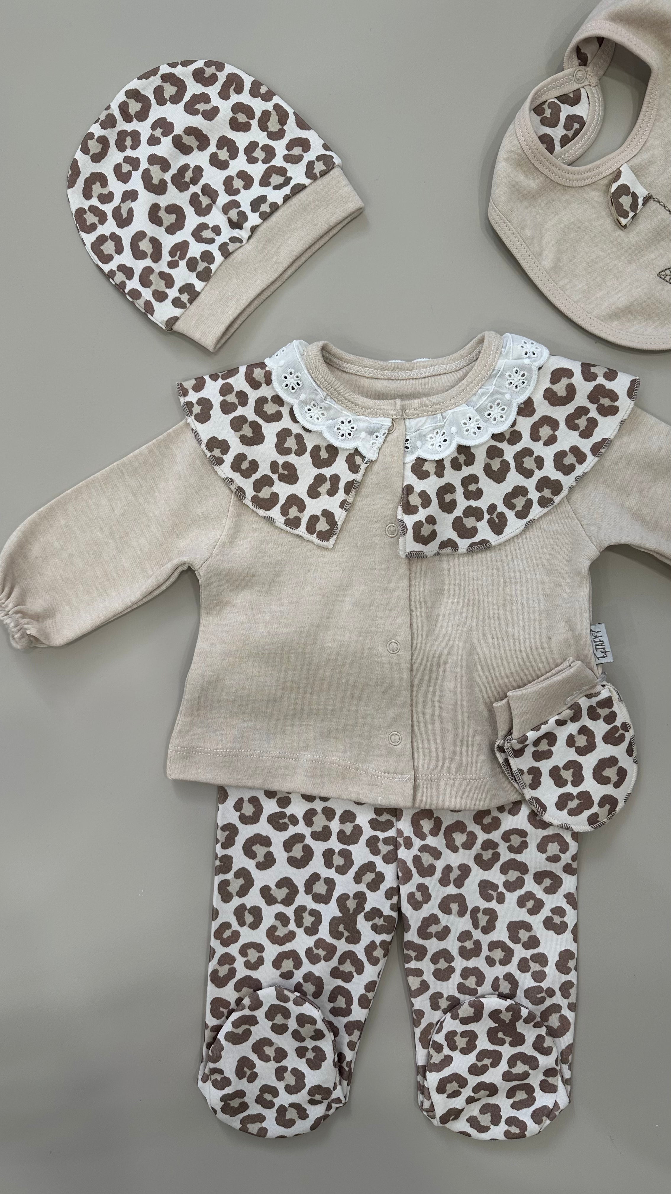 Cordinato 5 PZ LEOPARD 0-3 - MACULATO