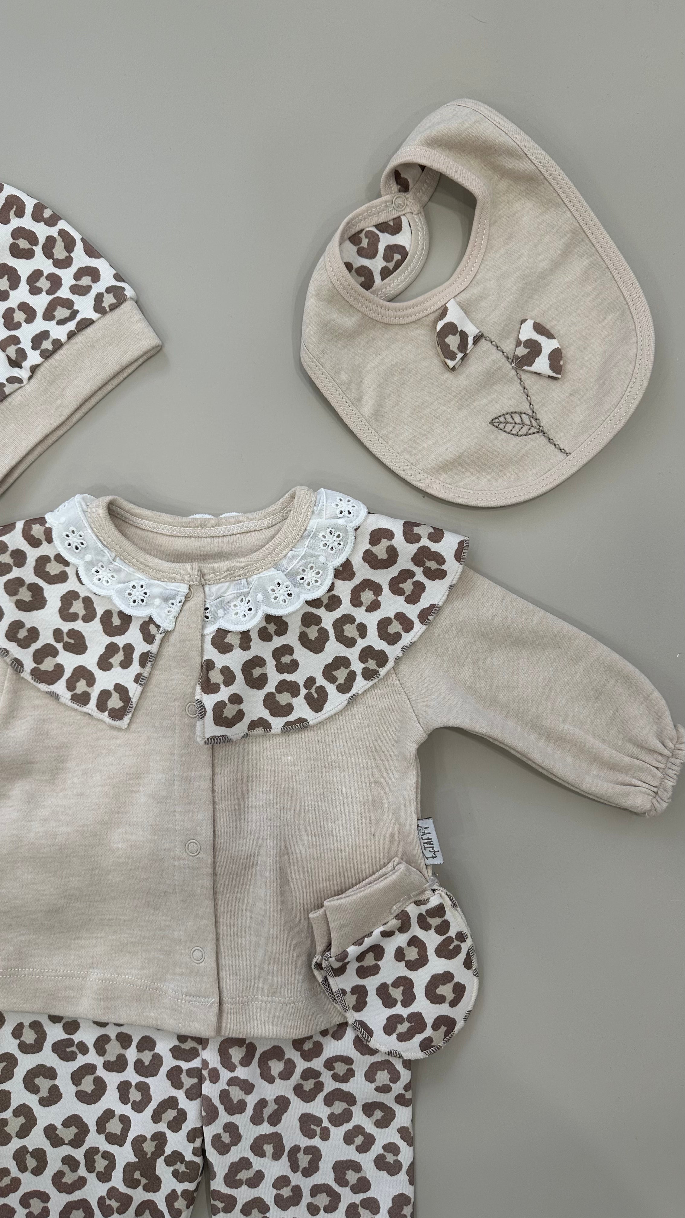 Cordinato 5 PZ LEOPARD 0-3 - MACULATO
