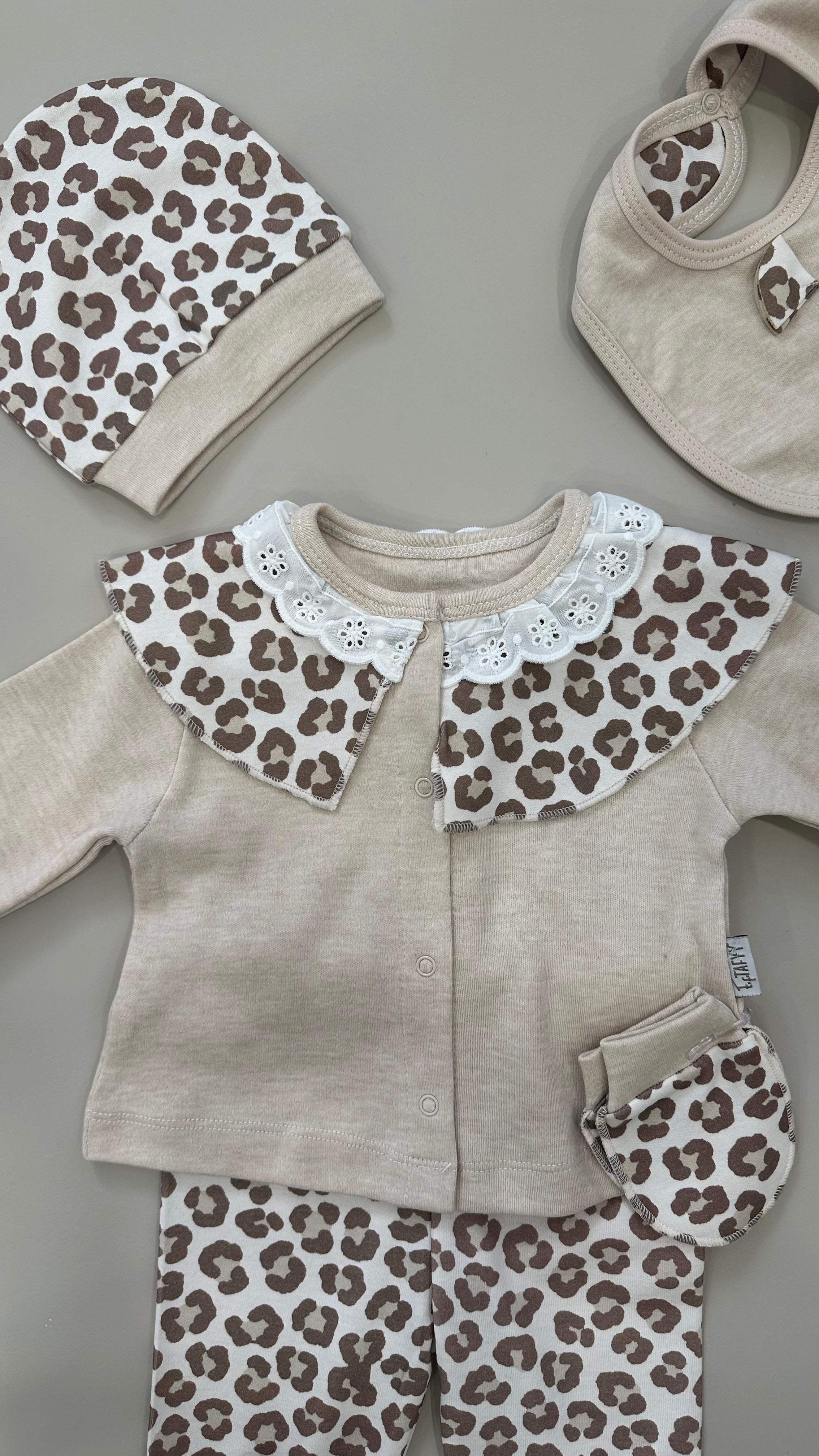 Cordinato 5 PZ LEOPARD 0-3 - MACULATO