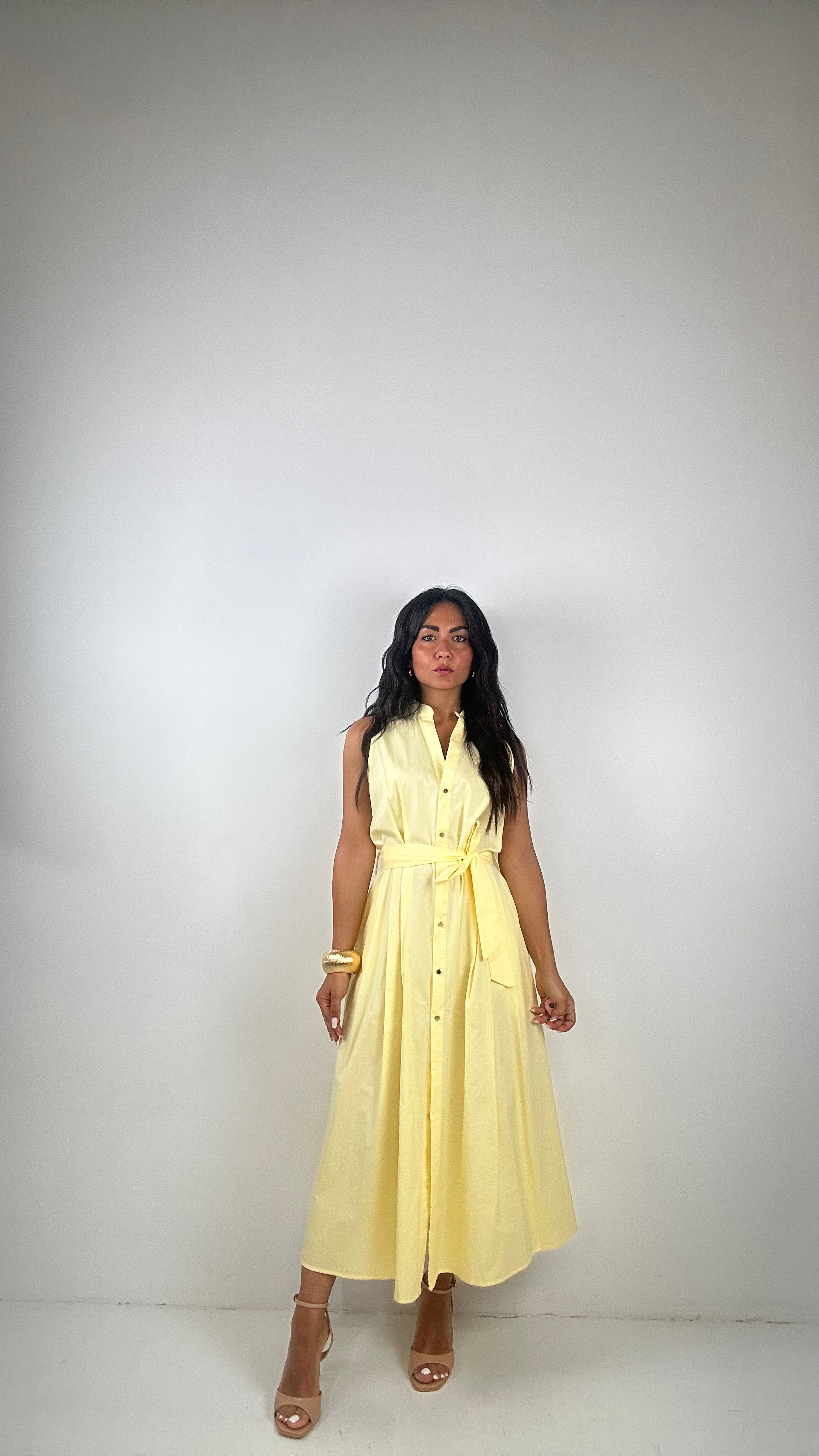 Vestito CAMICIONE 100% COTONE - GIALLO