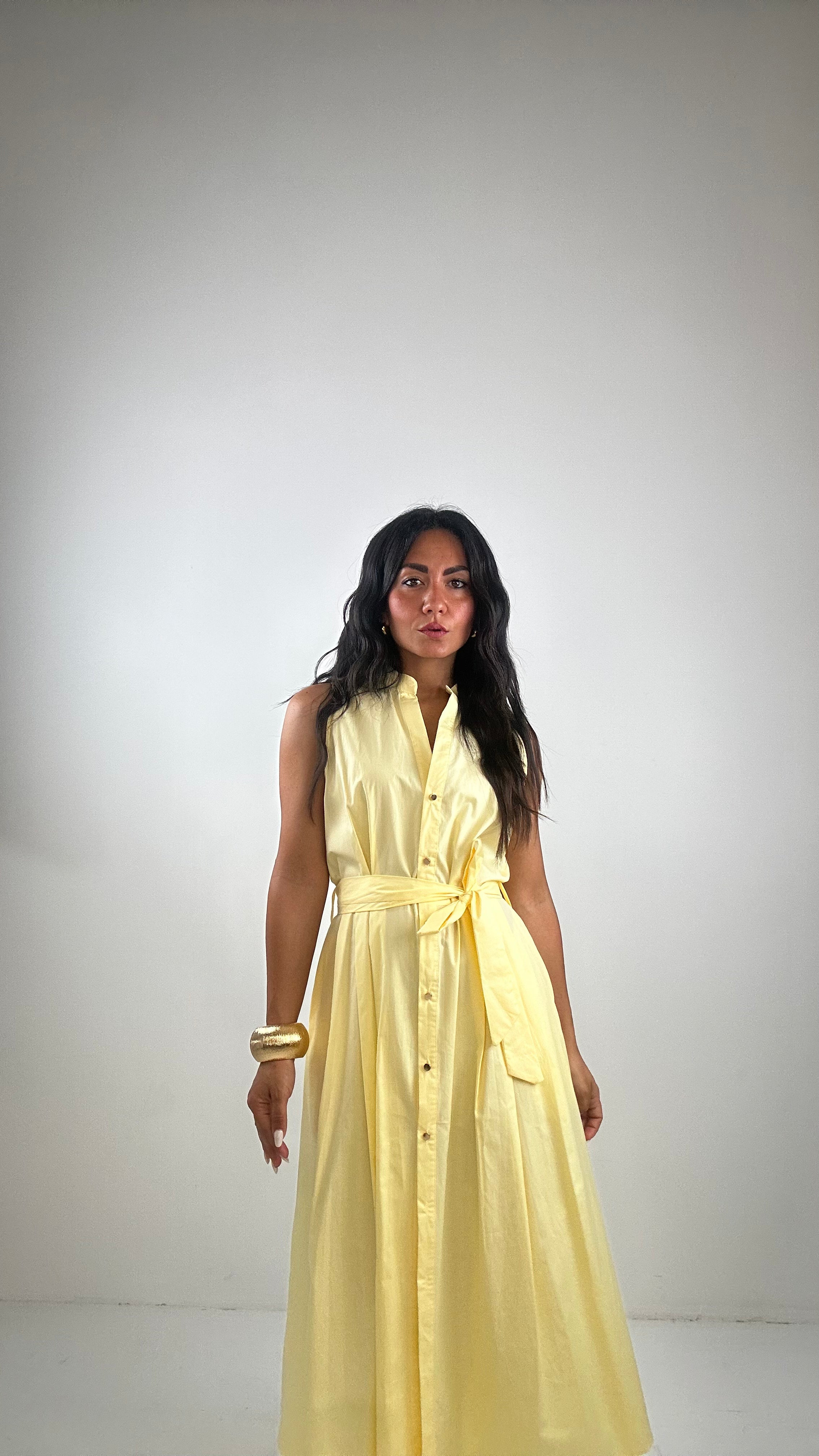 Vestito CAMICIONE 100% COTONE - GIALLO