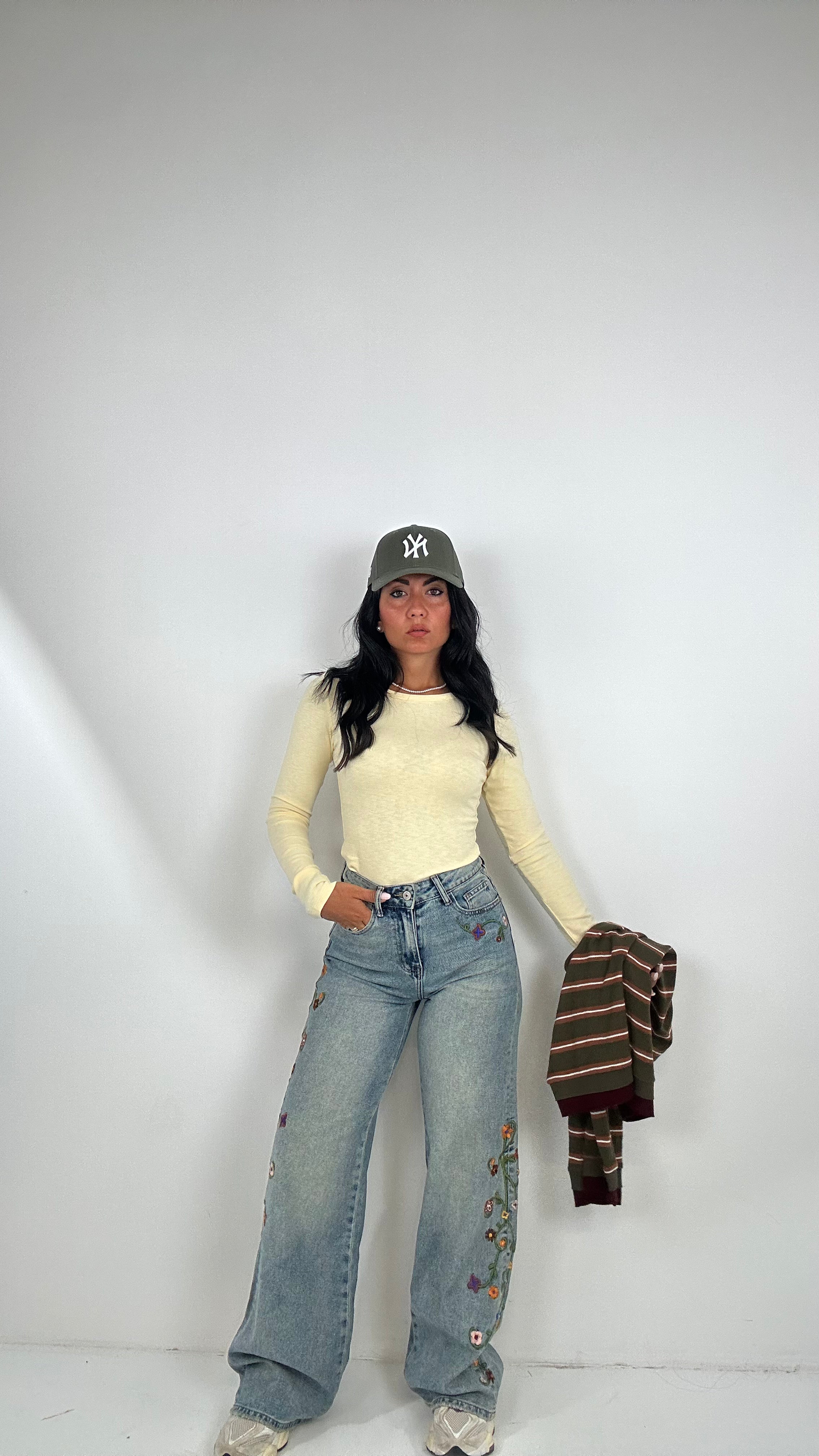 Jeans STRAIGHT LEG FIORELLINI - JEANS
