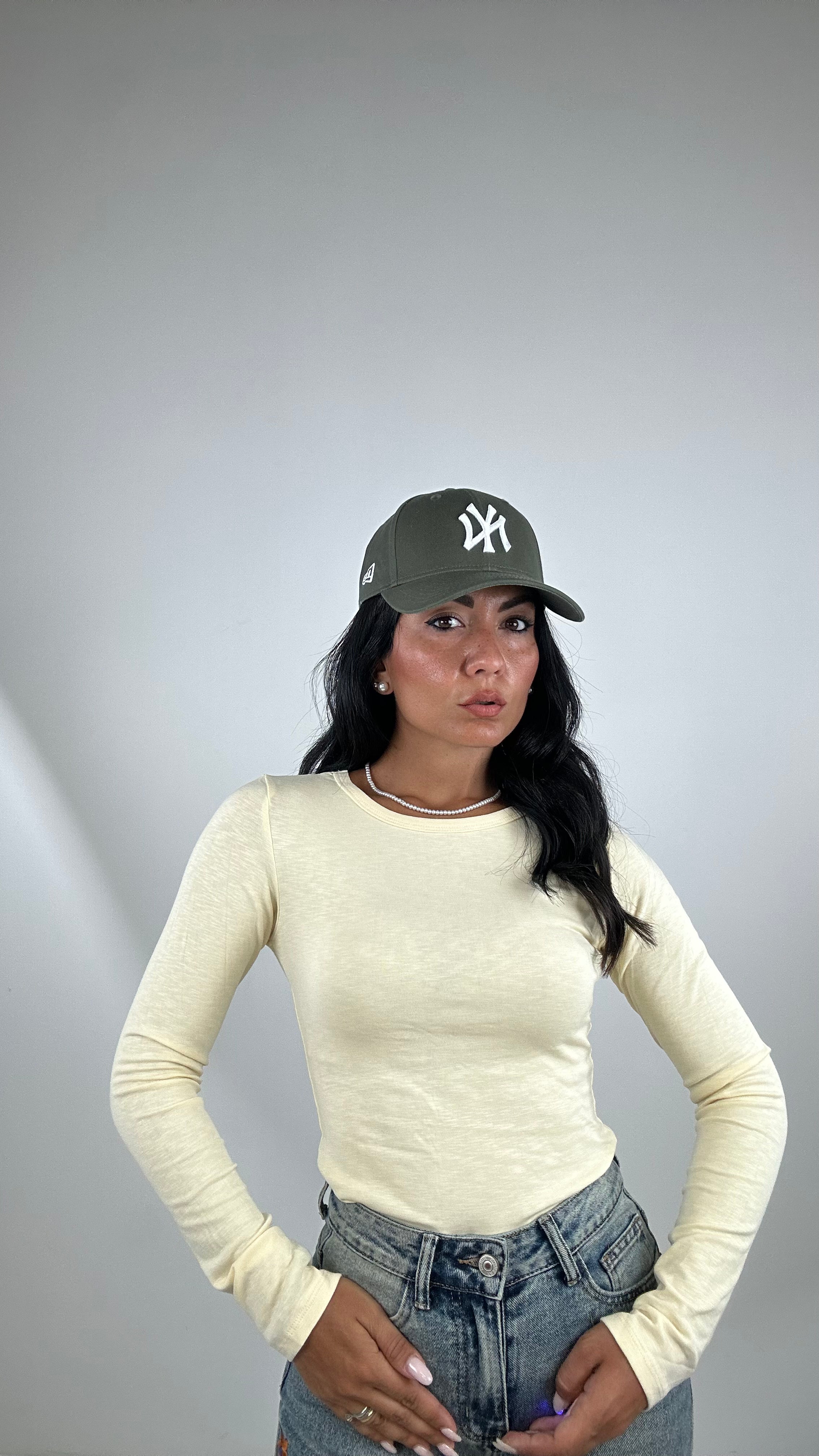 Maglia MANICA LUNGA BASIC SLIM - GIALLO