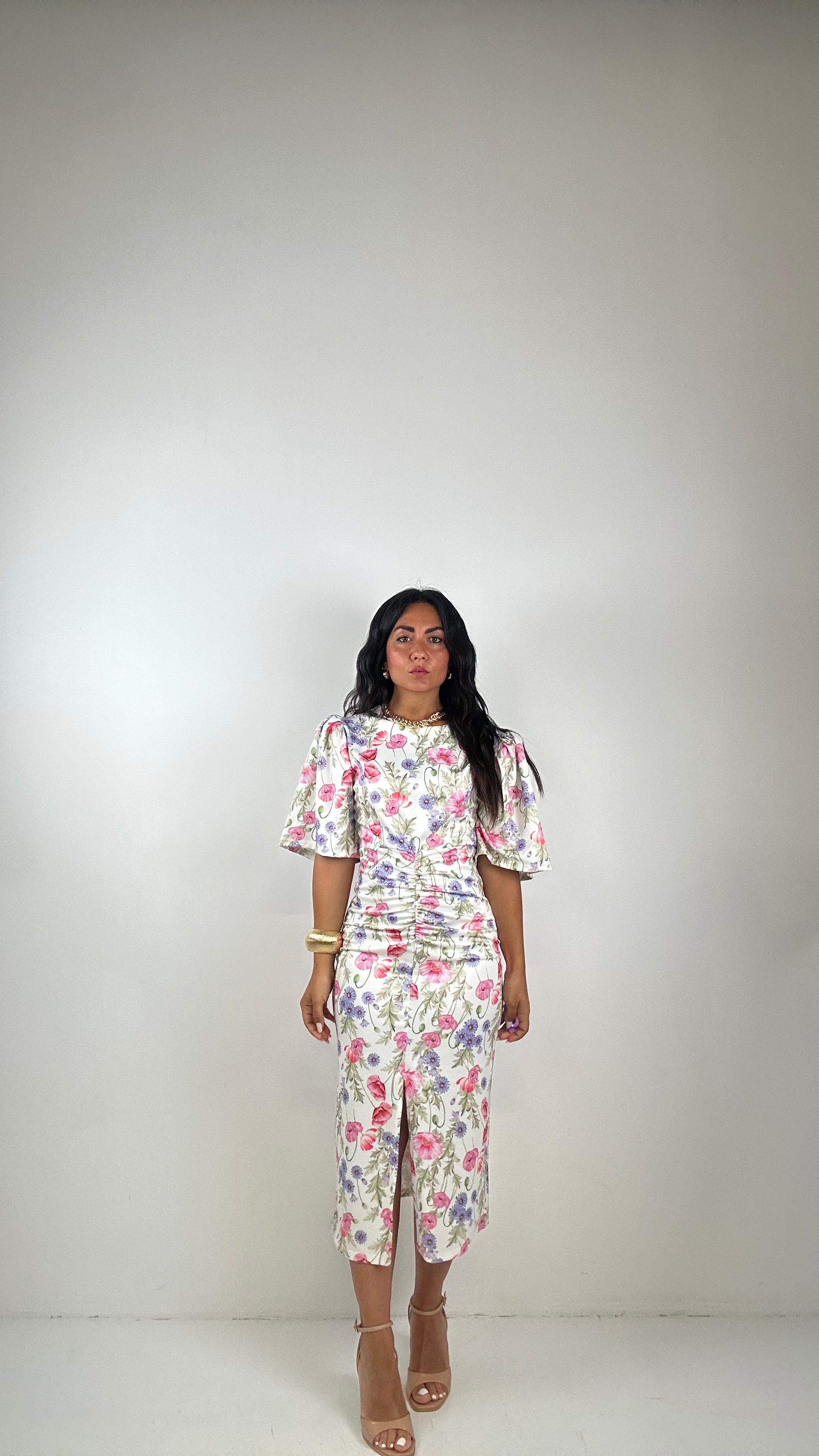Vestito FLOWERS - BIANCO
