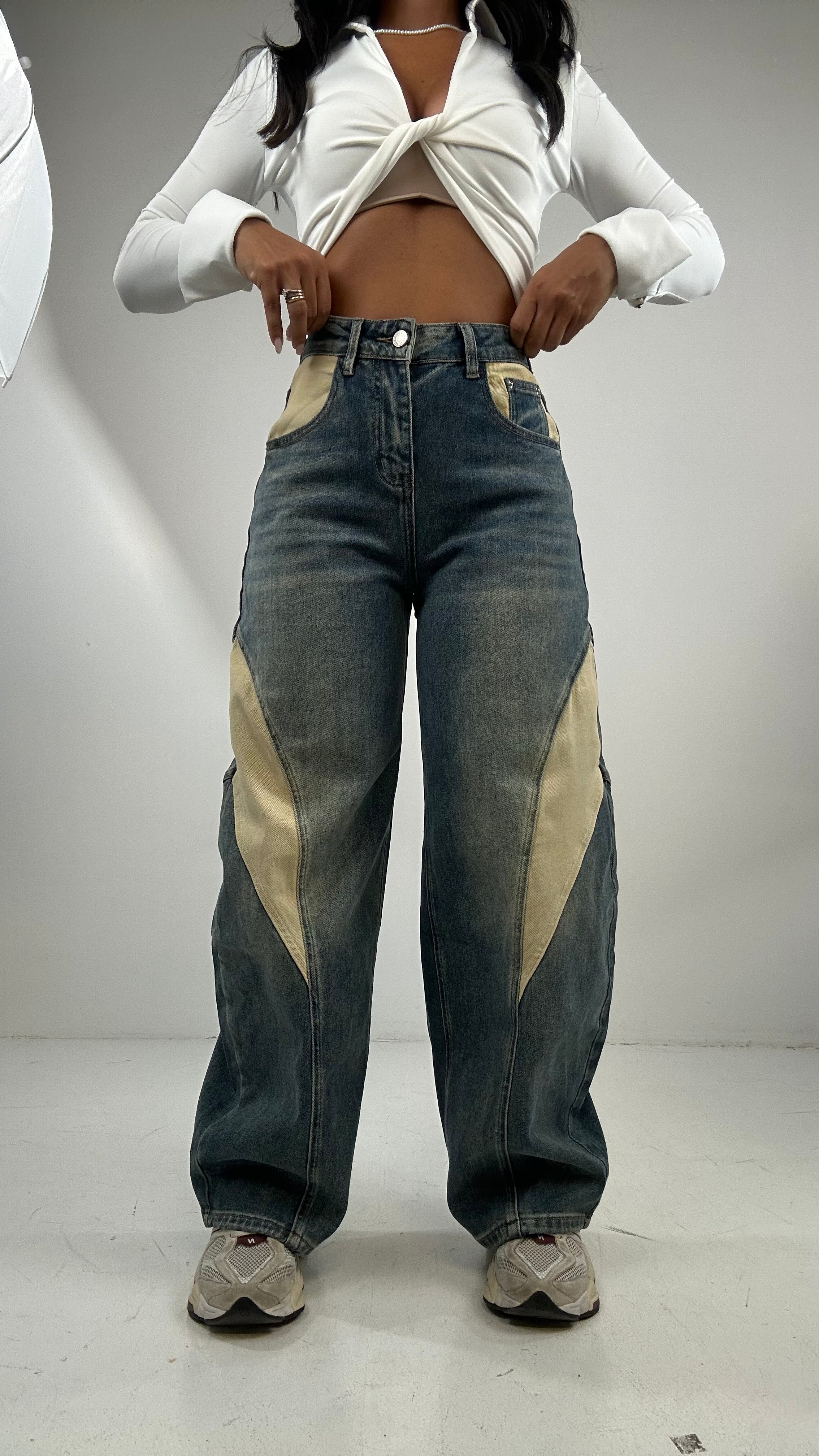 Jeans BALLON PARTI BEIGE - JEANS