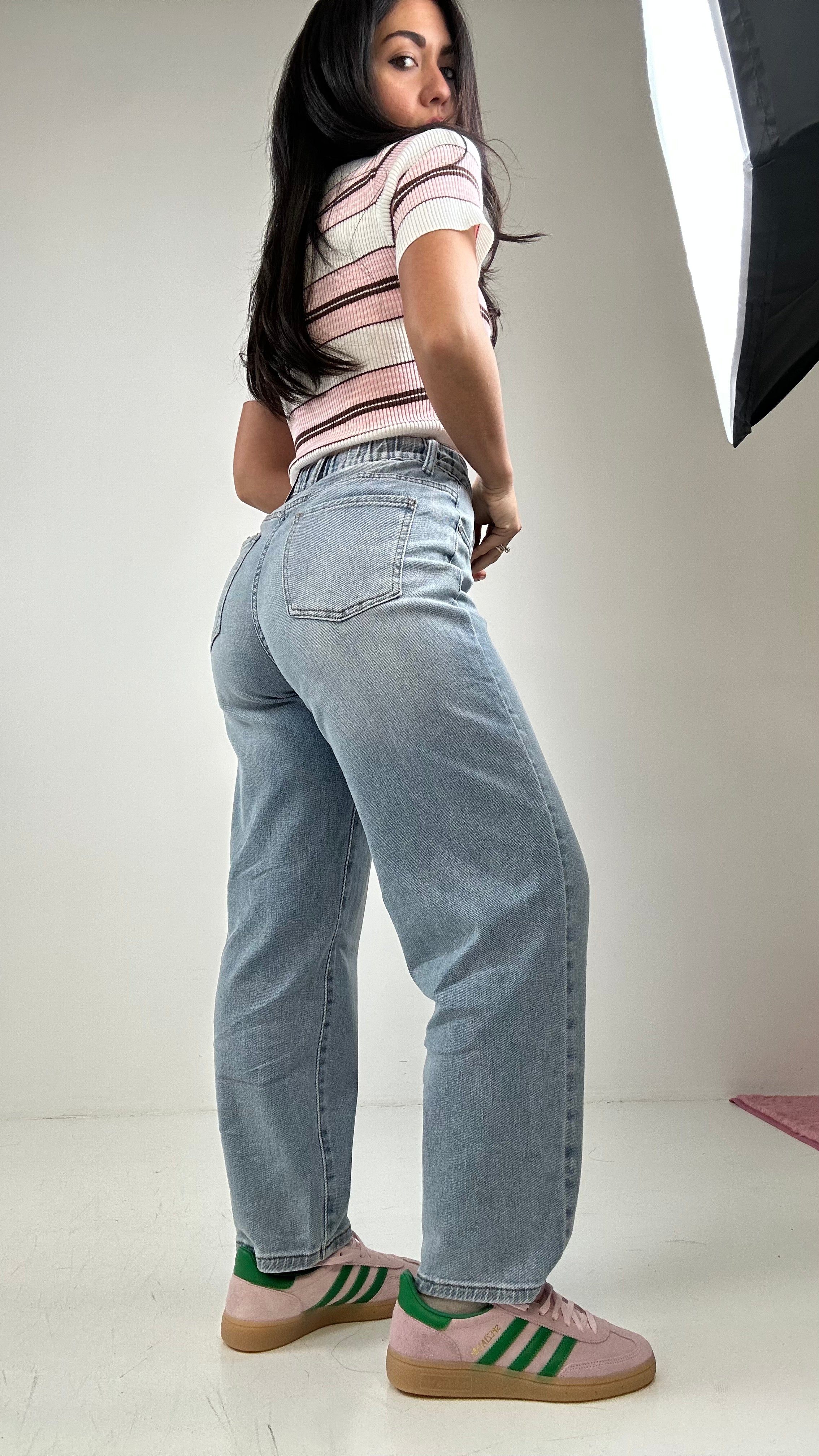 Jeans MOM FIT LACCETTO ED ELASTICO - JEANS