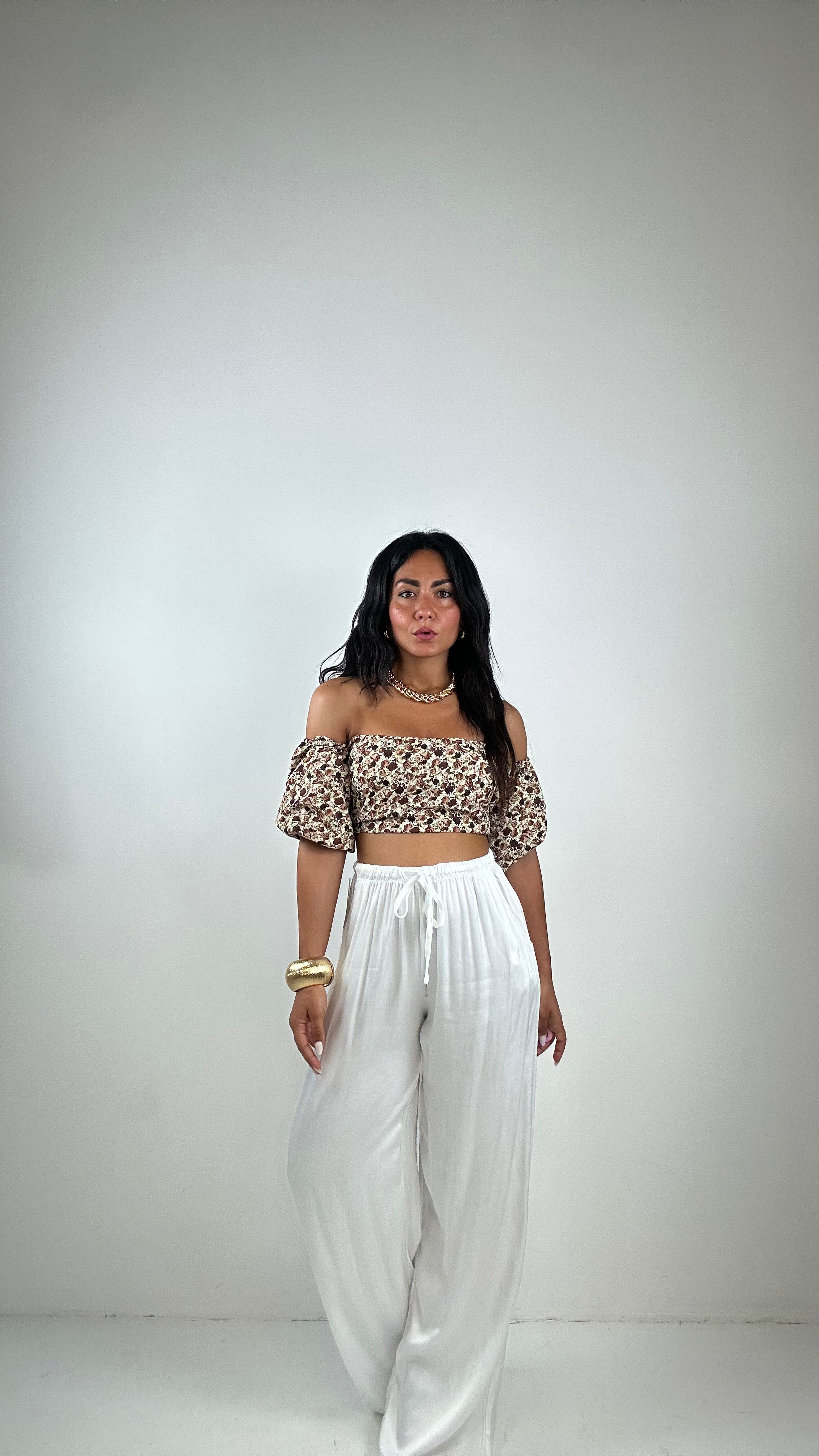 Pantalone SATIN - BIANCO