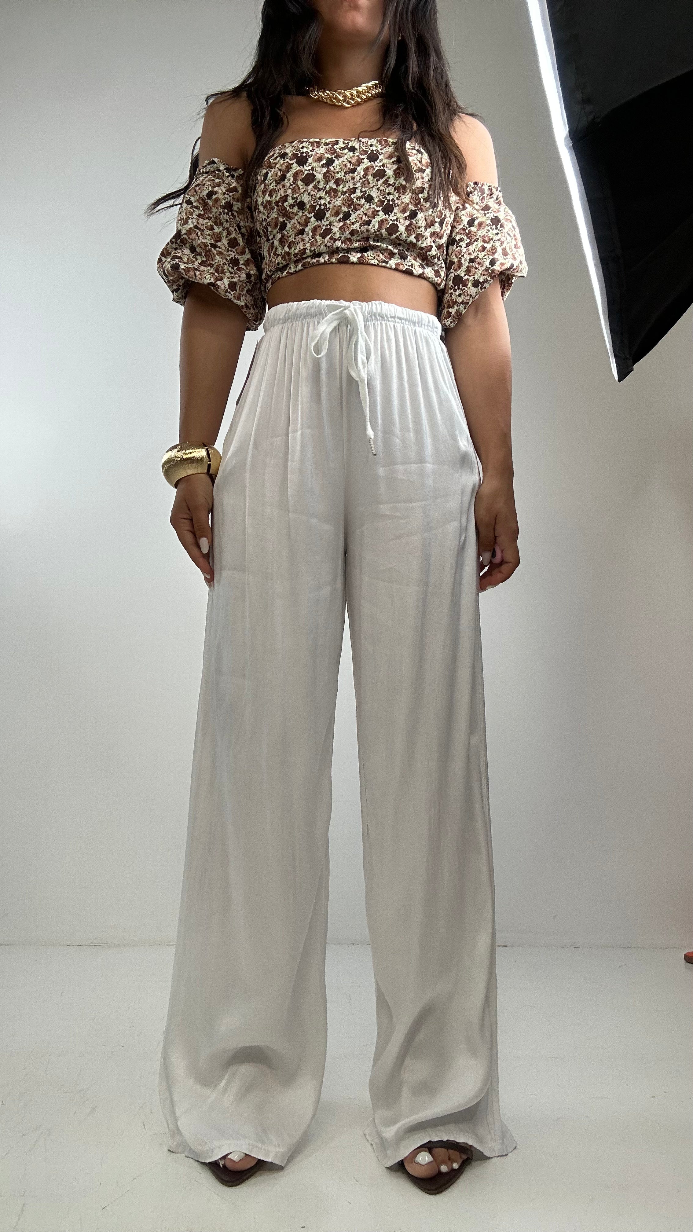 Pantalone SATIN - BIANCO