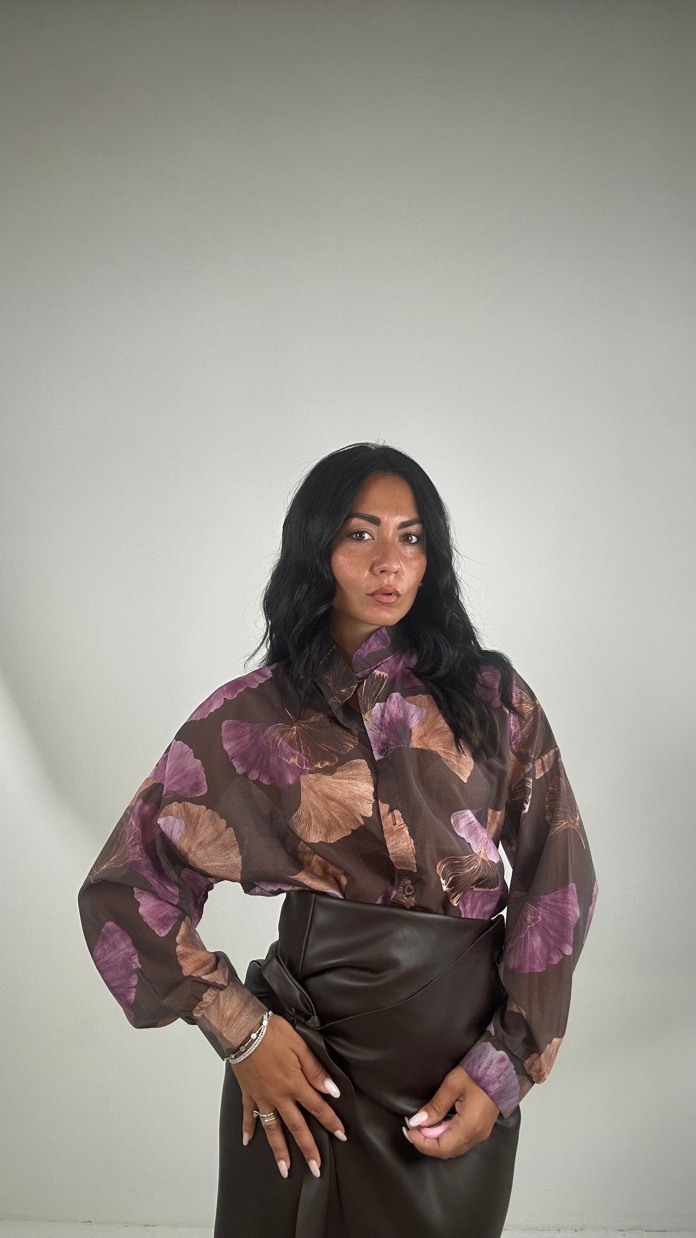 Camicia PEONY - MARRONE
