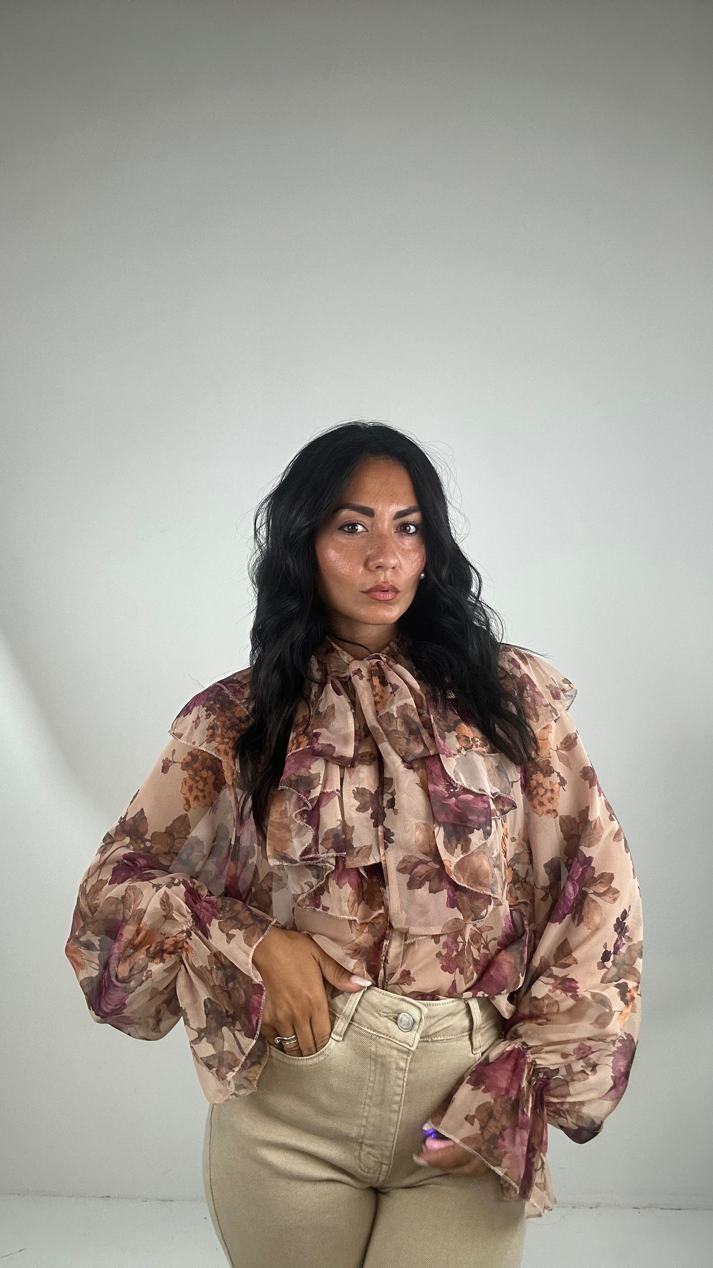 Blusa FLOWVOLANT - BEIGE