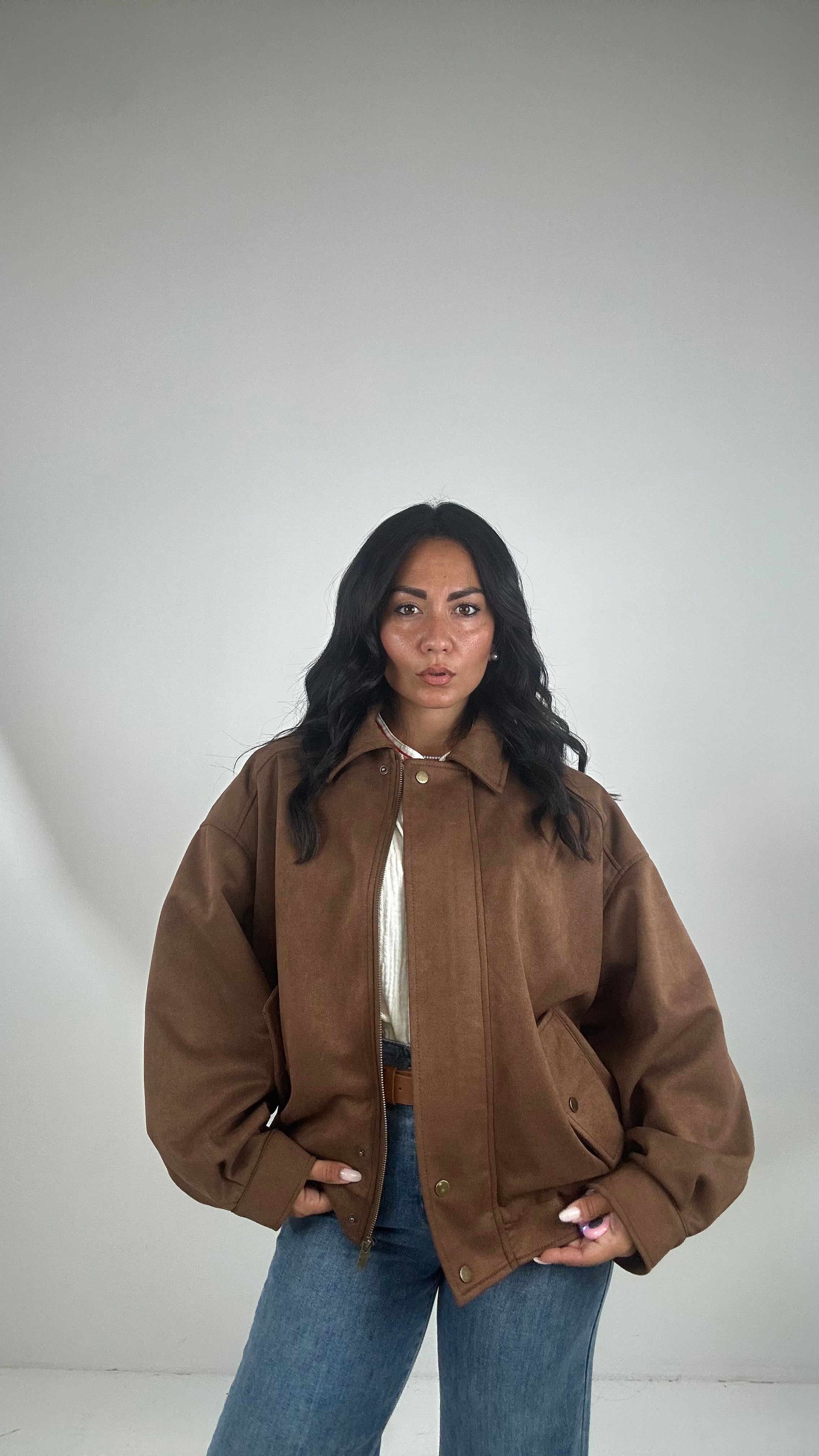 Bomber ECOCAMOSCIO - MARRONE