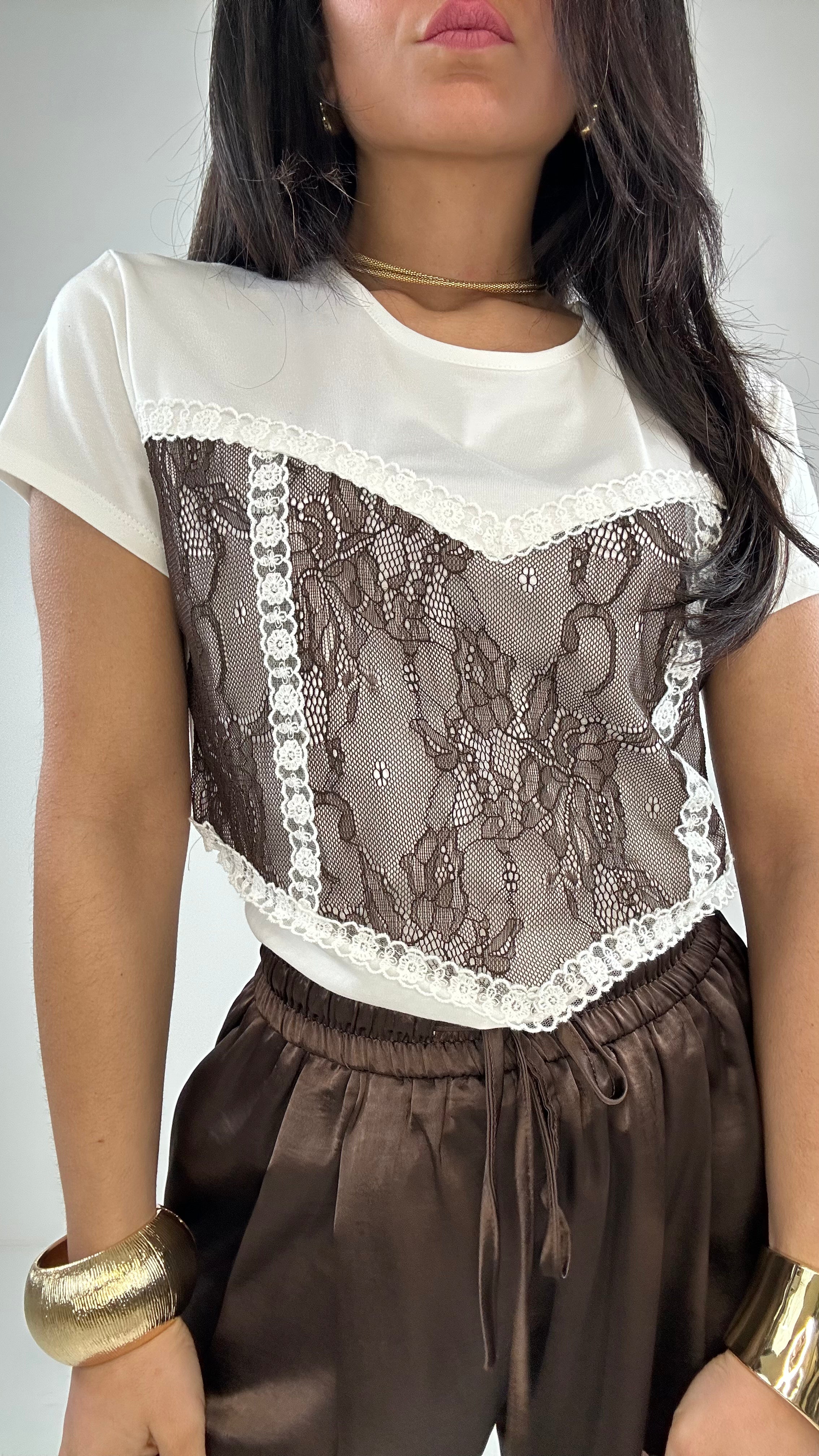 T-shirt BUSTIER - BIANCO