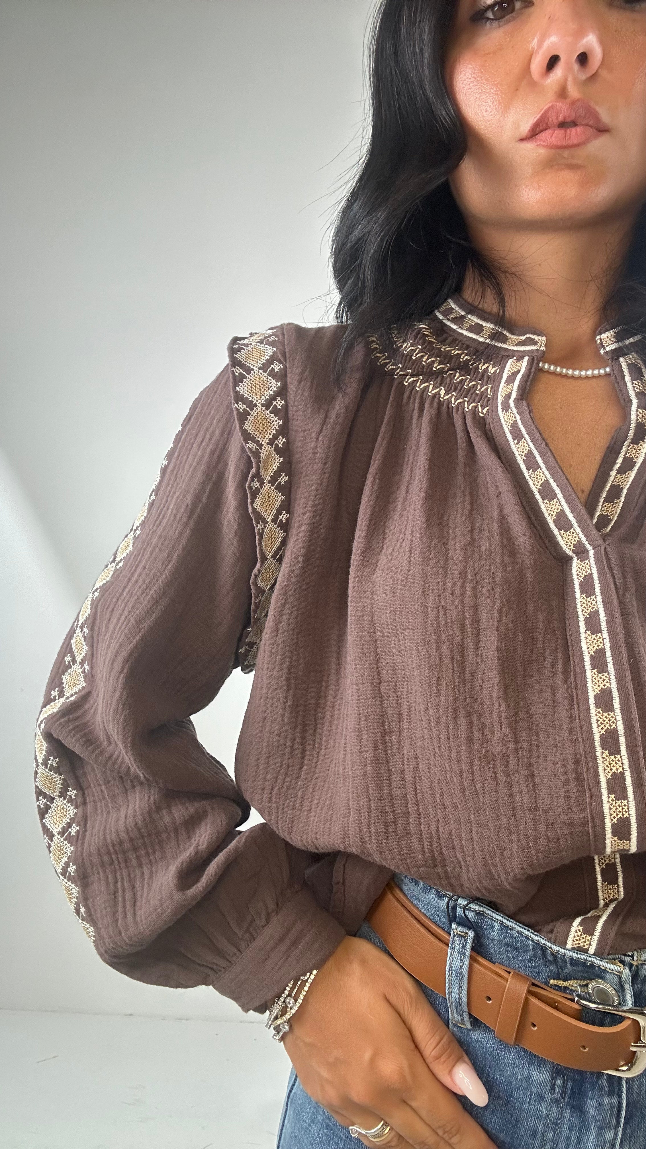 Camicia VOLANT EST - MARRONE