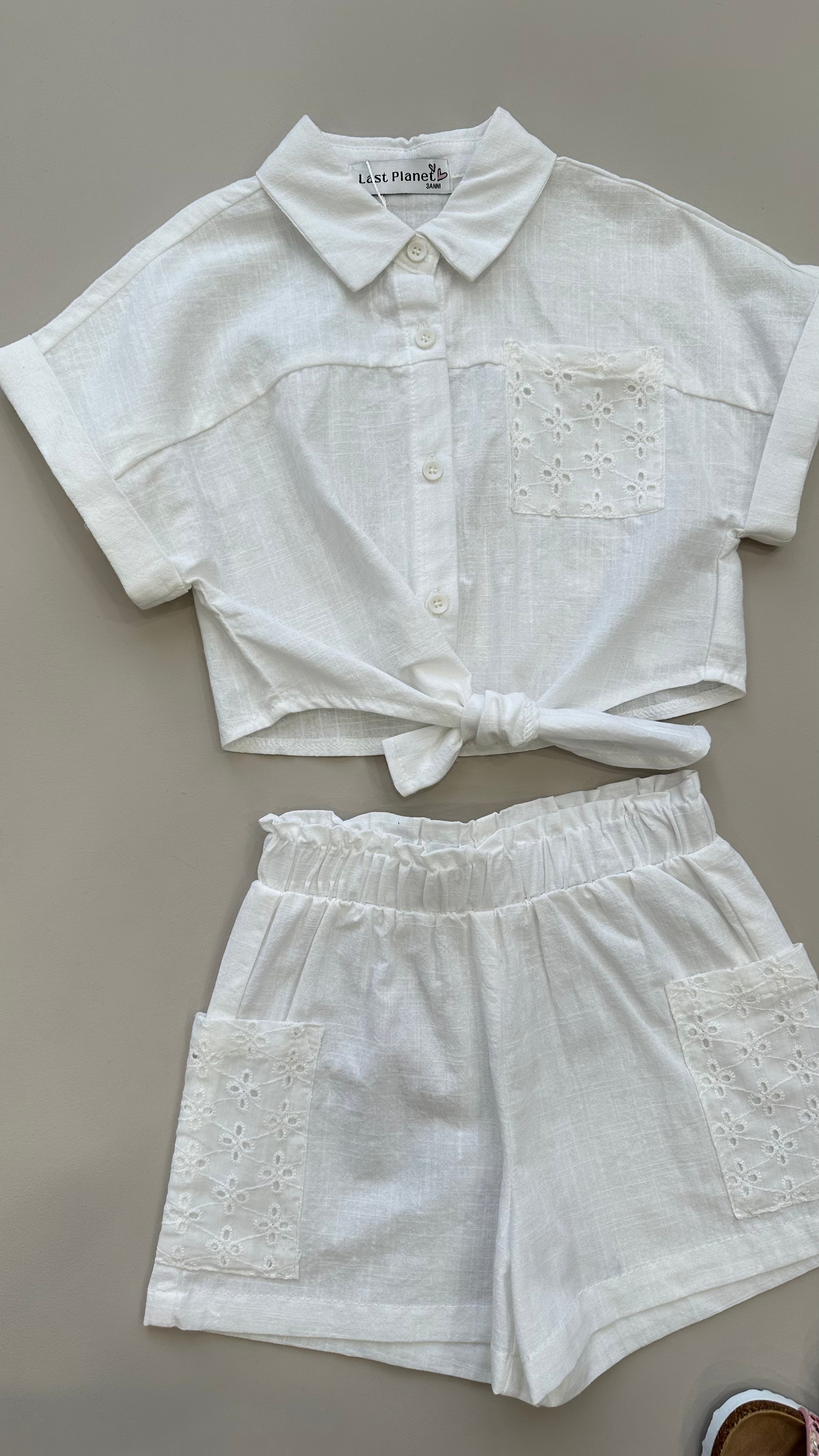 Completo IN LINO SAN GALL 3-8 - BIANCO