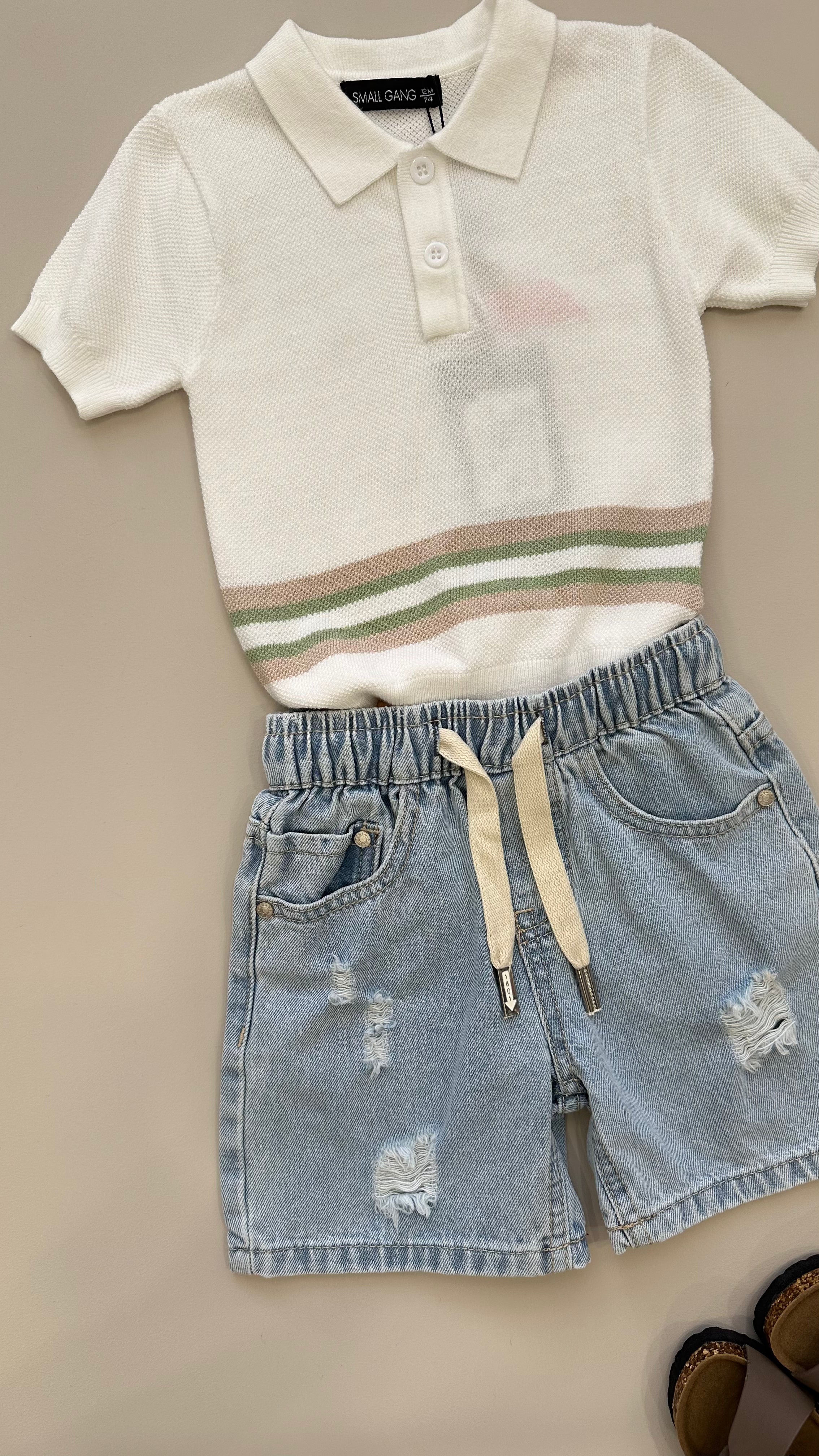Pantaloncino STRAPPO 12-36M - JEANS