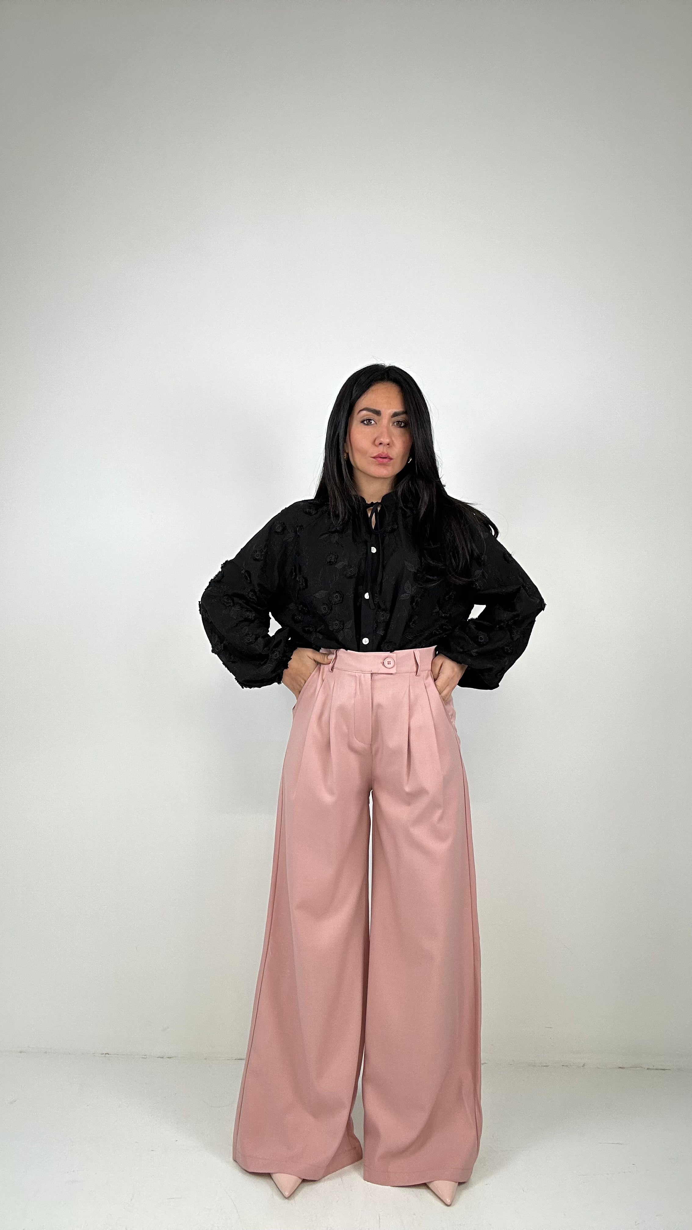 Pantalone PALAZZO HONEY - ROSA