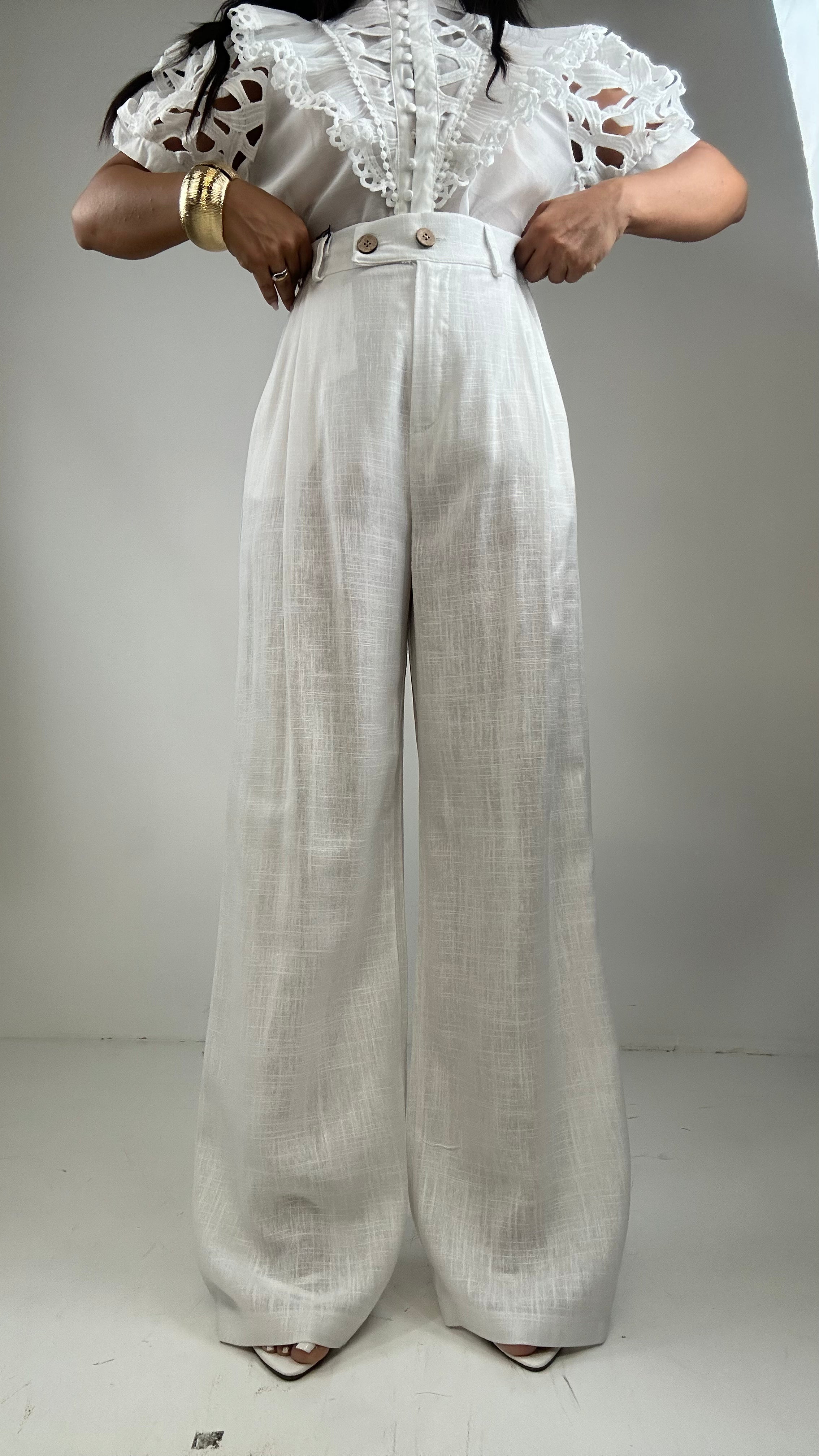 Pantalone SUMMER LINO - BIANCO