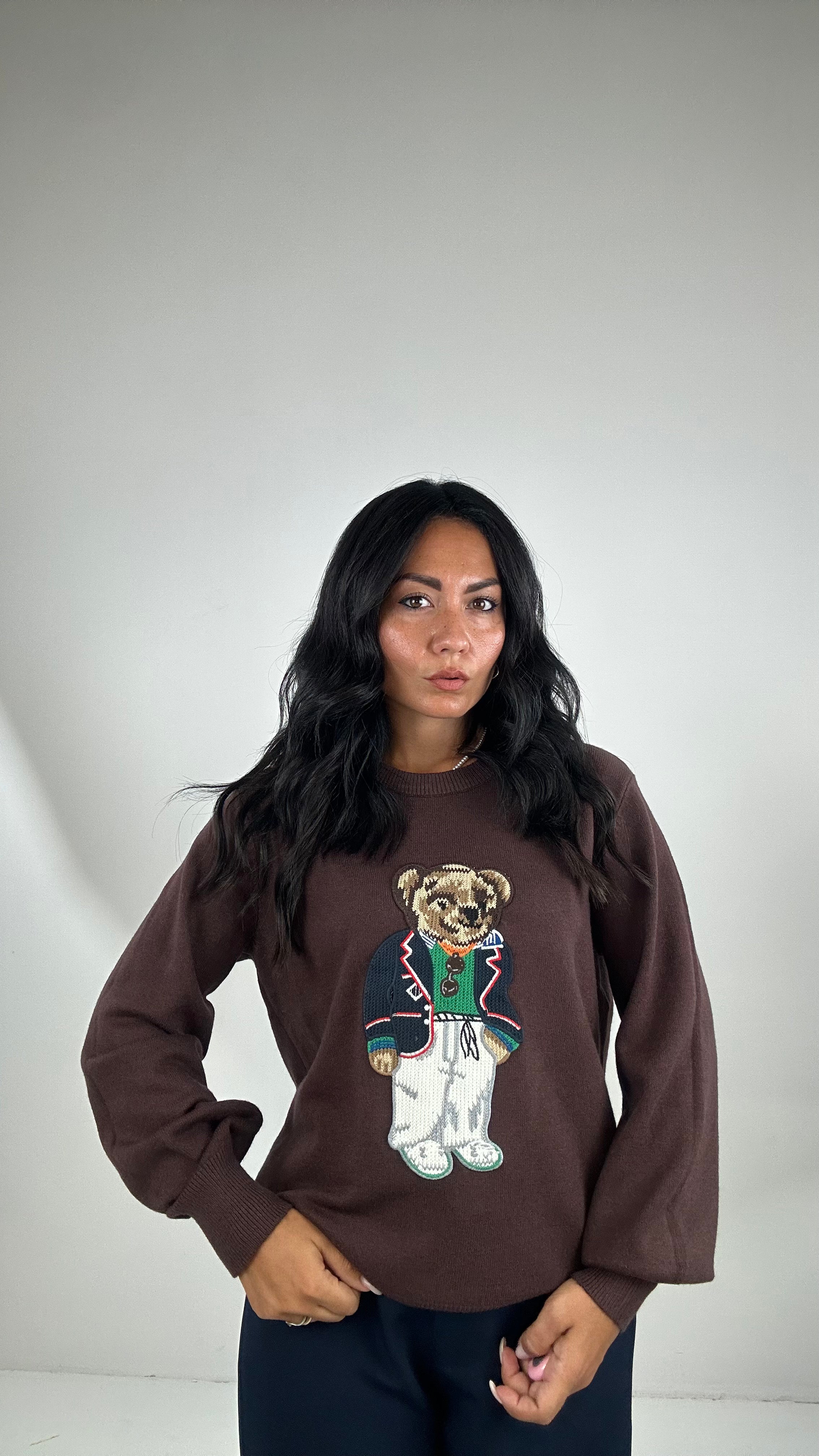 Pull ORSO SCHOOL - MARRONE