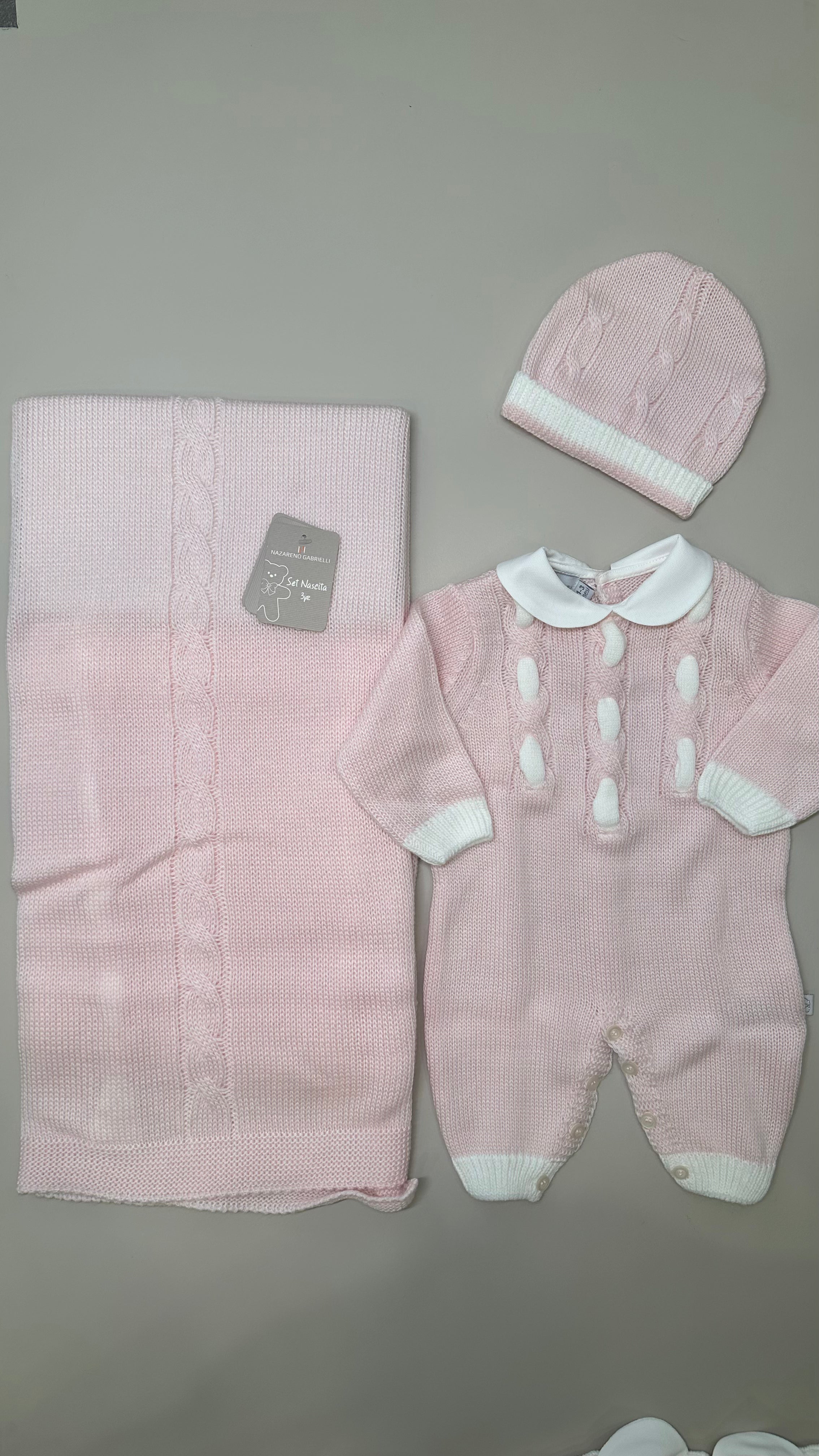 Set NASCITA TRECCIA BICOLOR - ROSA
