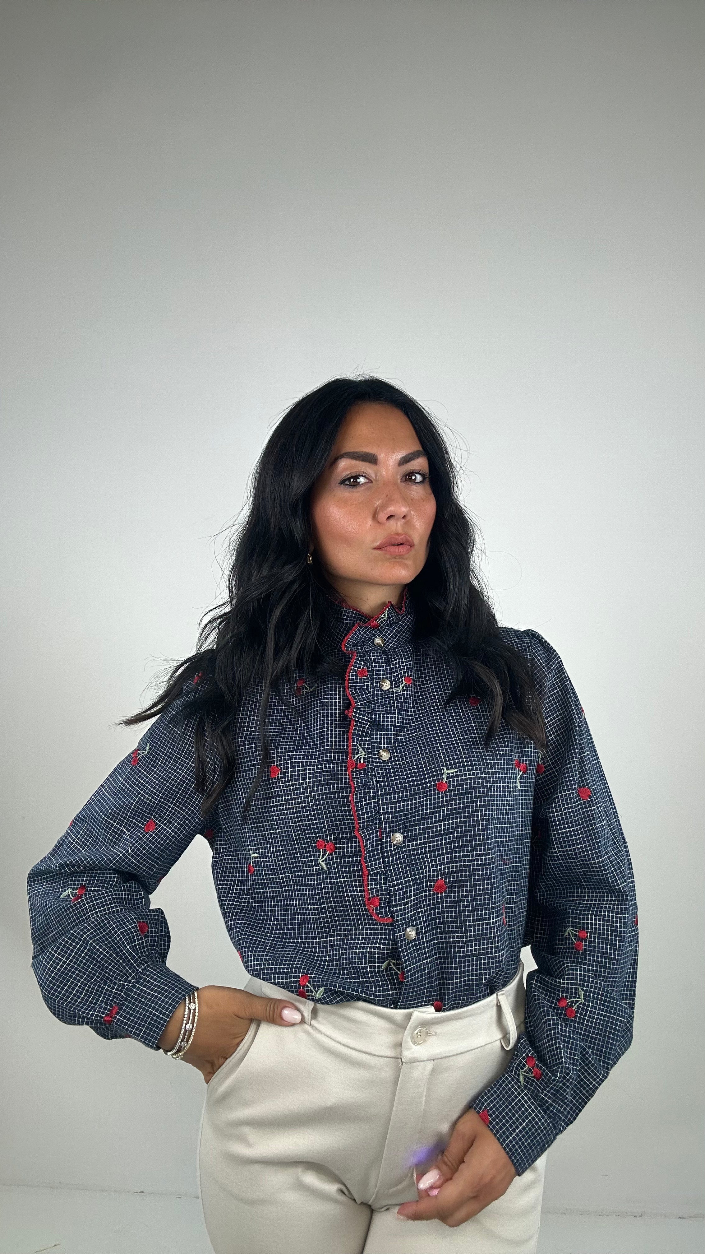 Camicia CHERRY QUADRI - BLU