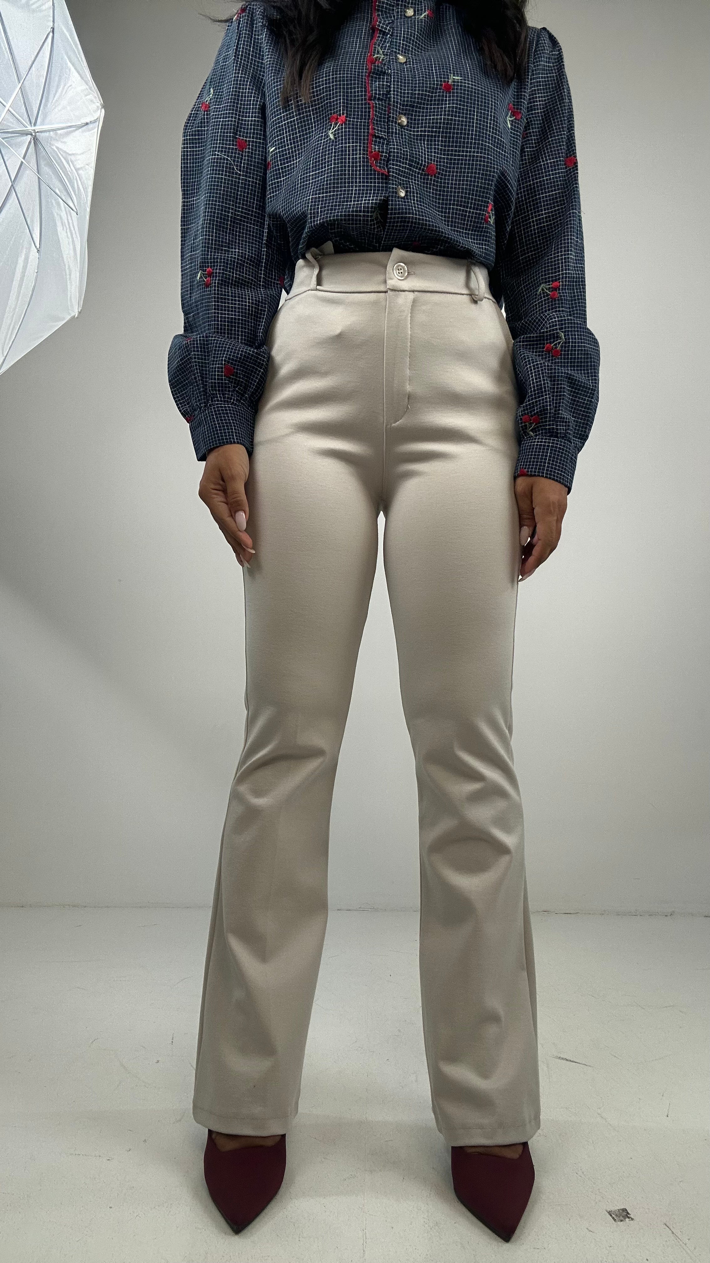 Pantalone ZAMPA PUNTO MILANO - CREMA