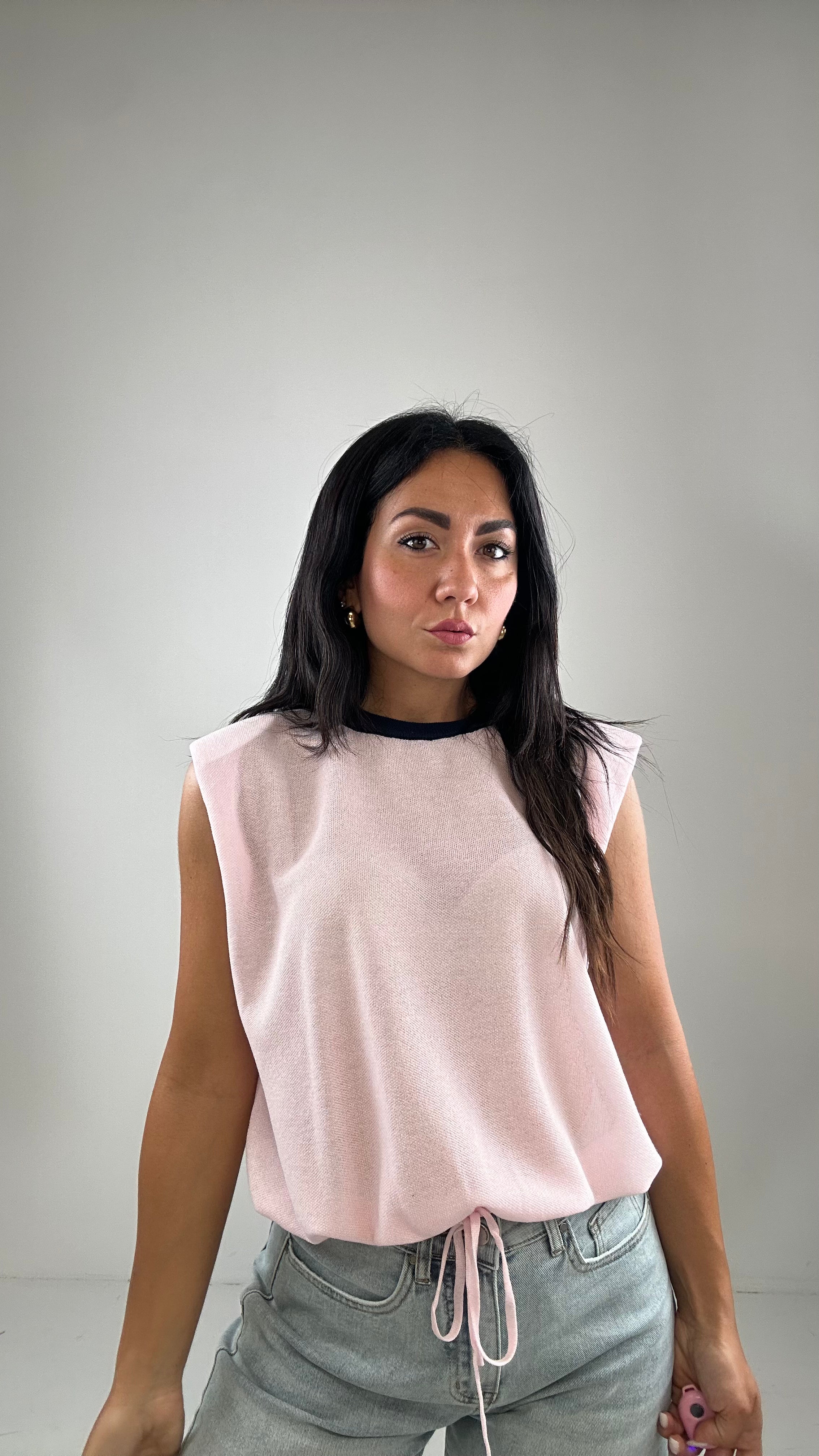 Maglia IN FILO BICOLOR - ROSA