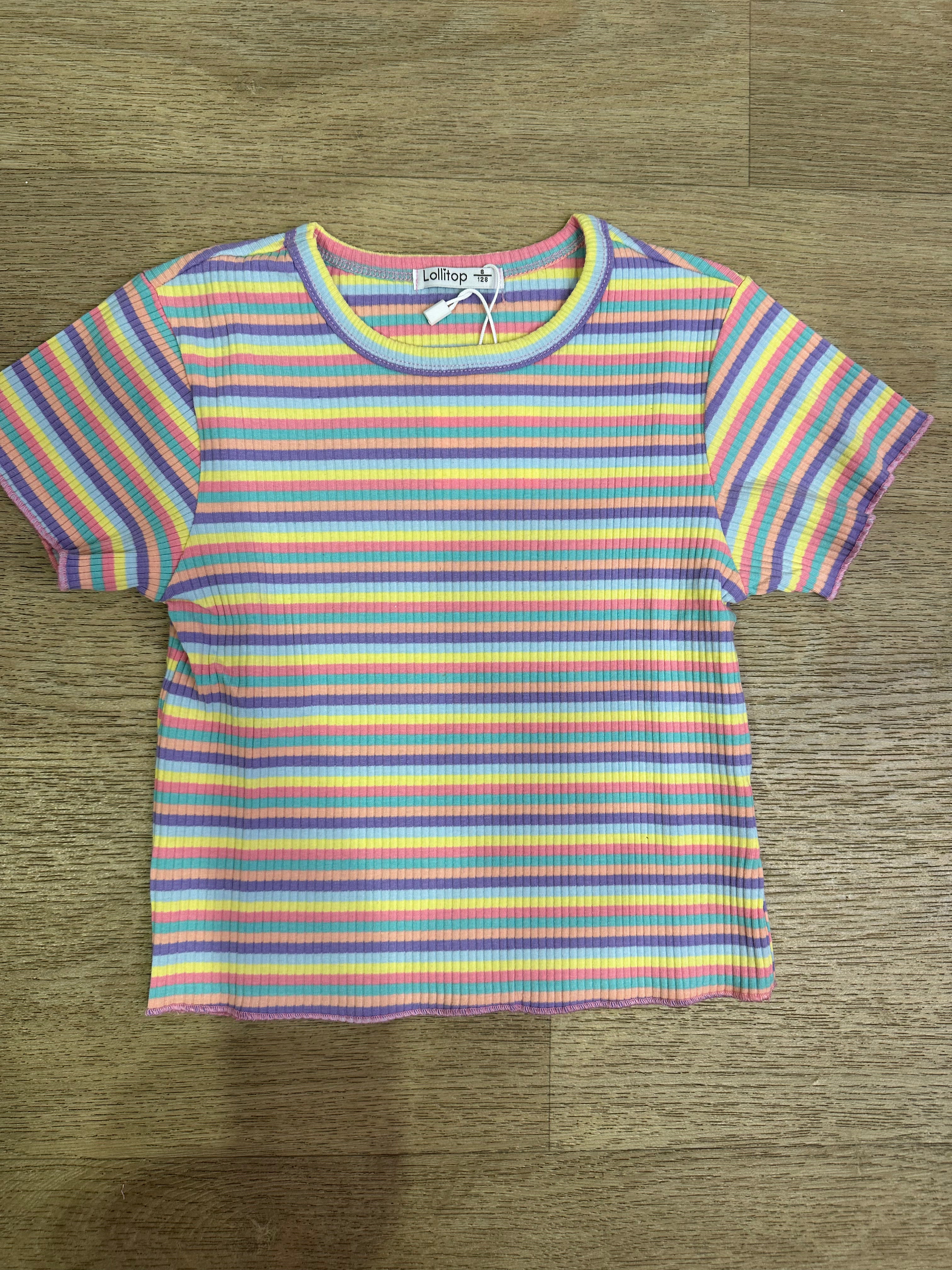 T-shirt RIGHE 4-12A - VIOLA