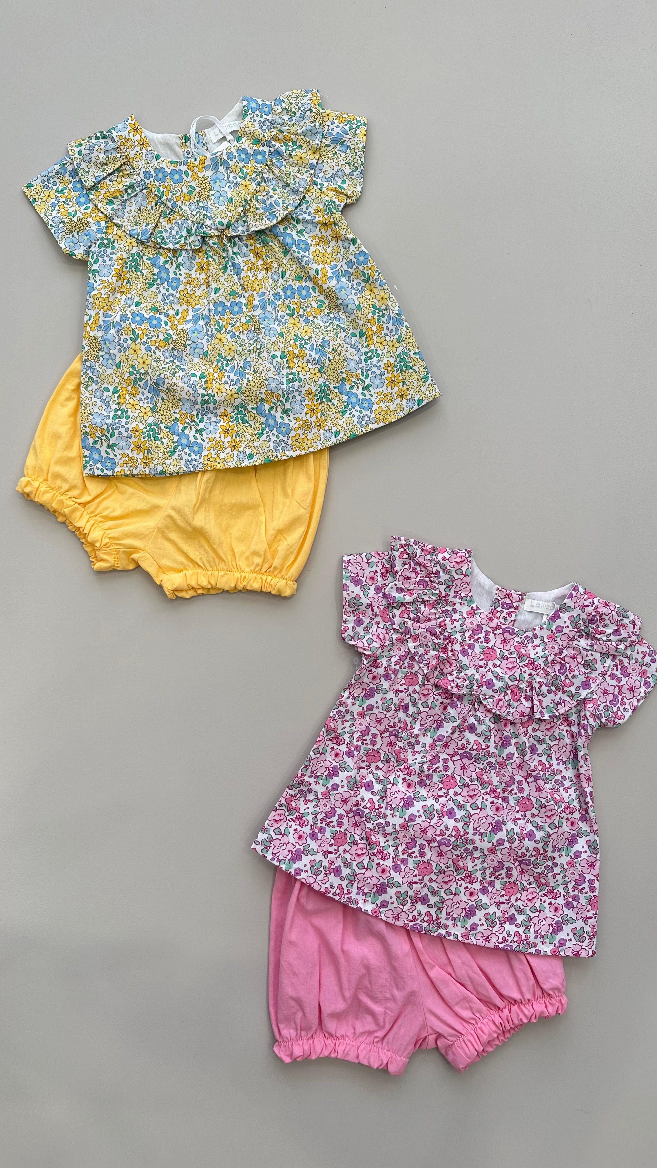 Coordinato FIOR DI FIORI 3-18M - GIALLO