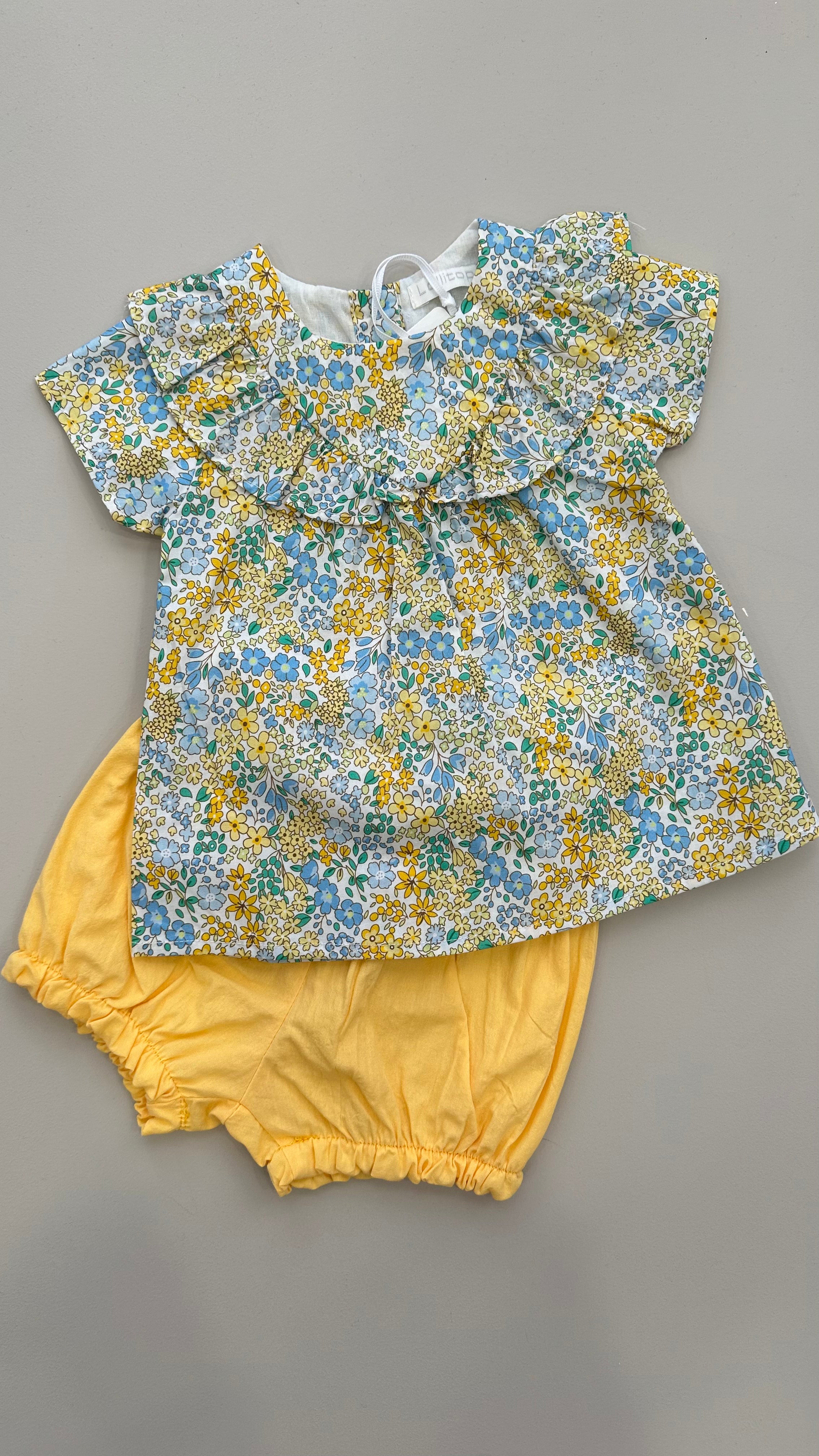 Coordinato FIOR DI FIORI 3-18M - GIALLO