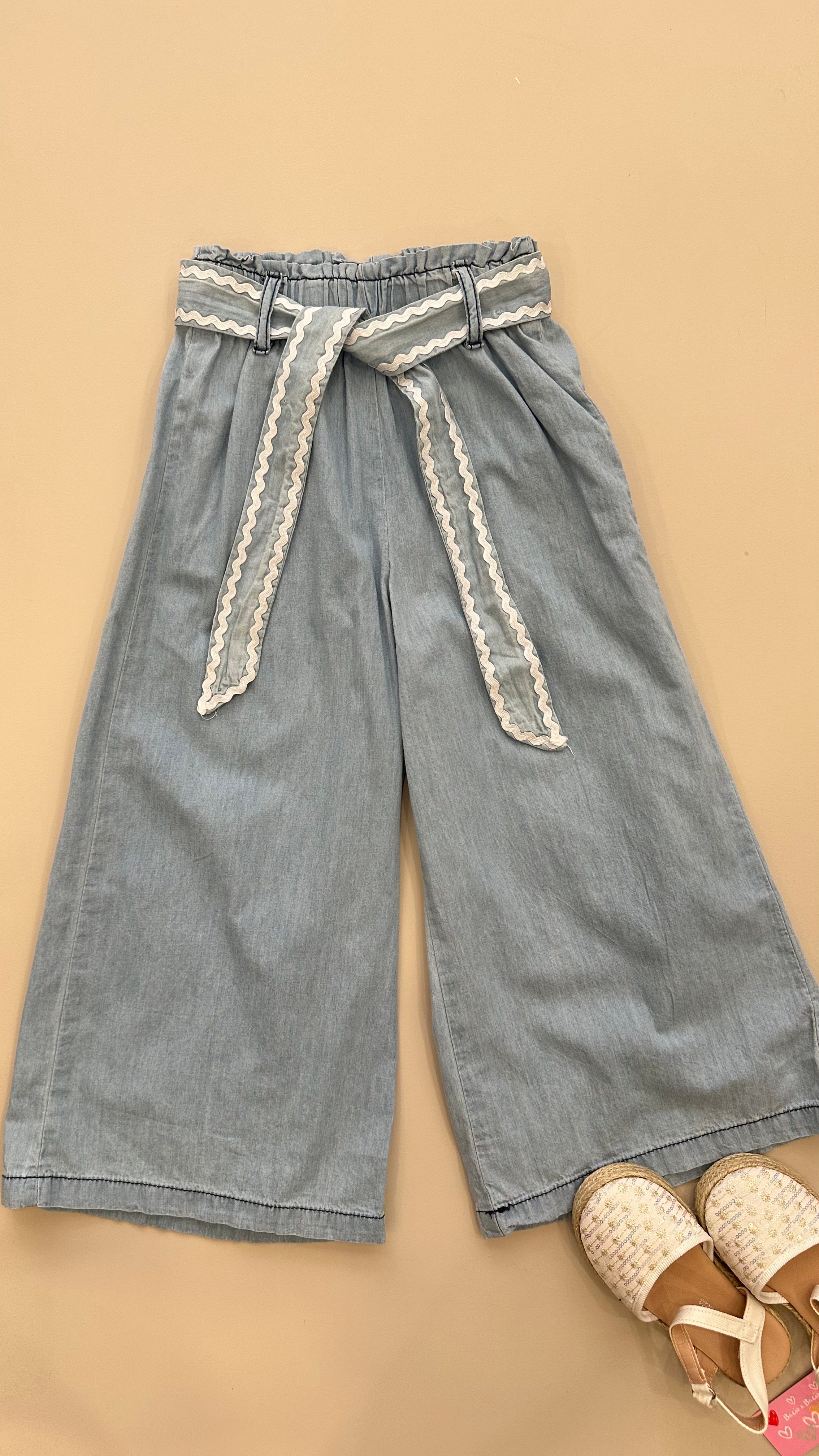 Pantalone JEANS PALAZZO 4-14A - JEANS