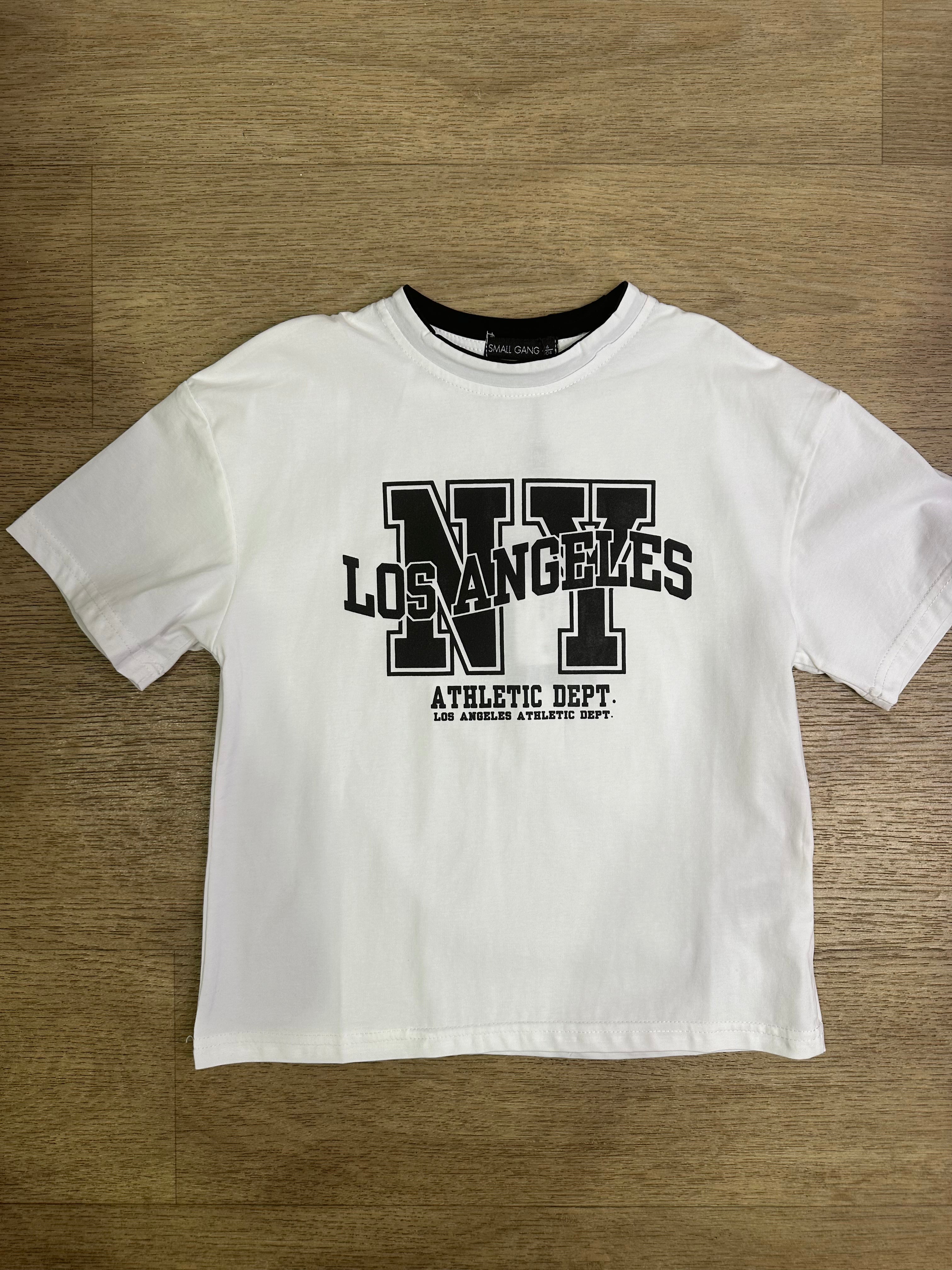 T-shirt LOS ANGELES NY 4-12A - BIANCO