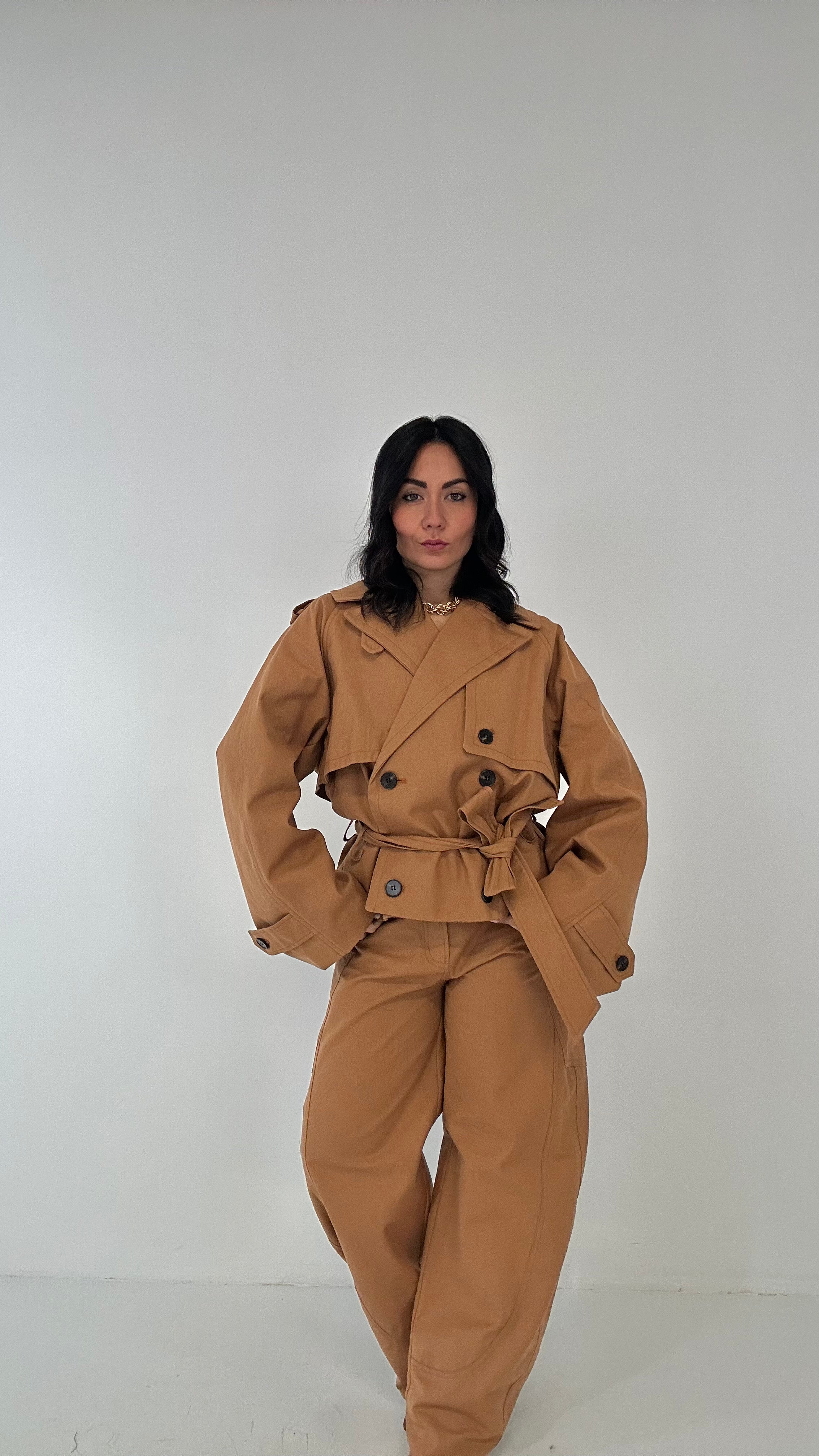 Trench LUMINA CON CINTURA - CAMMELLO