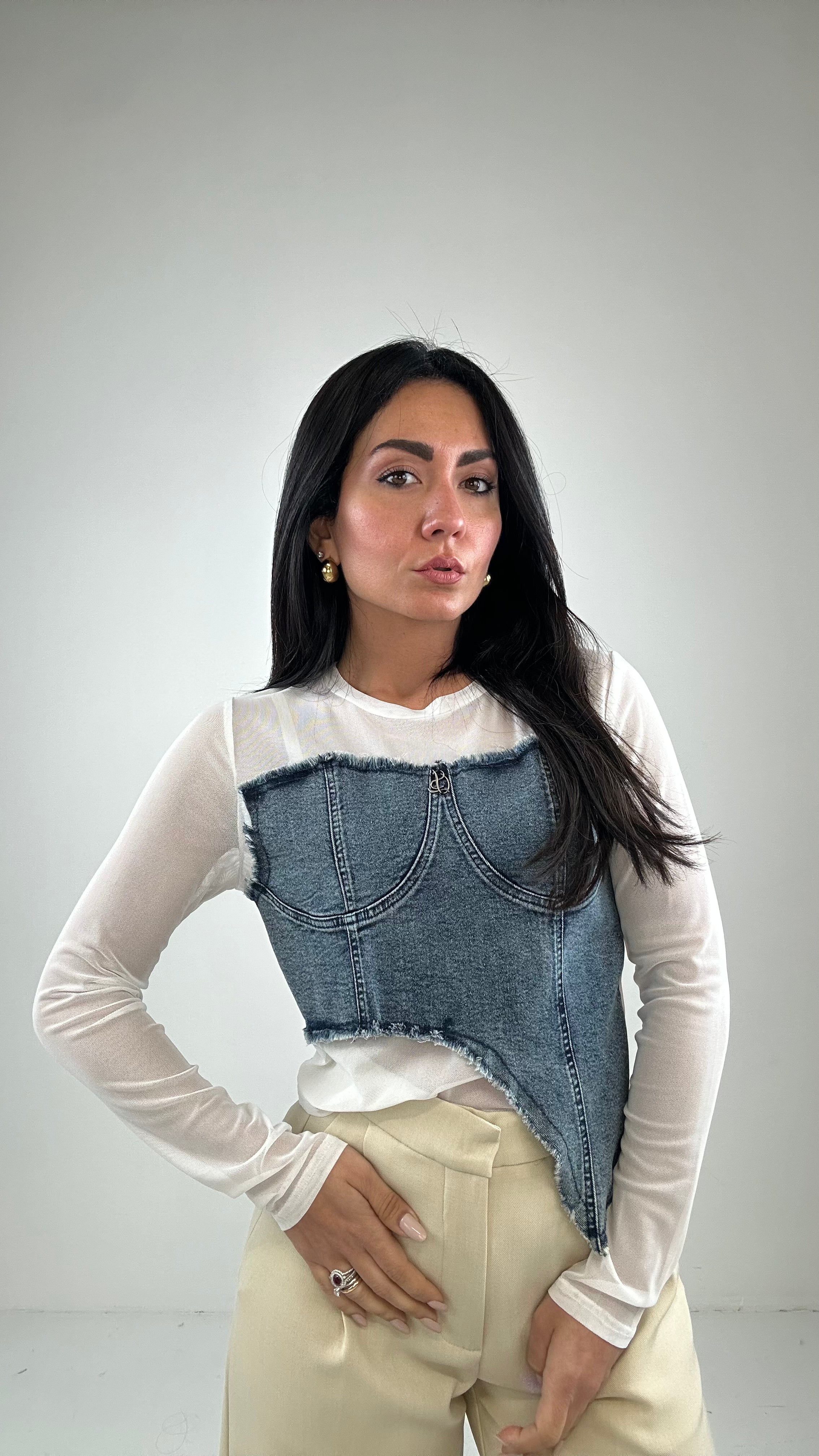 Maglia IN VELO CORPETTO - BIANCO