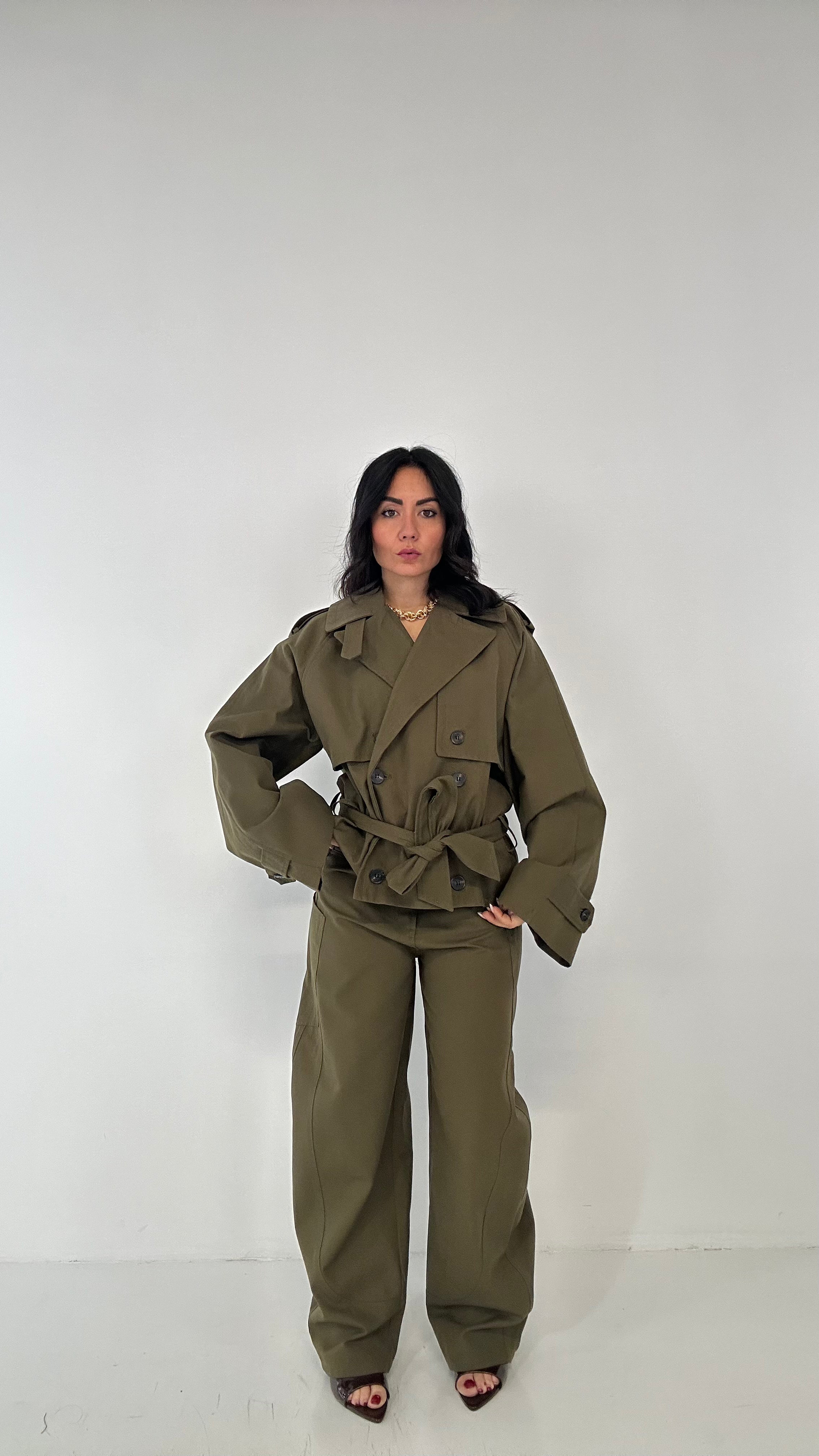 Pantalone BALLOON LUMINA - VERDE MILITARE