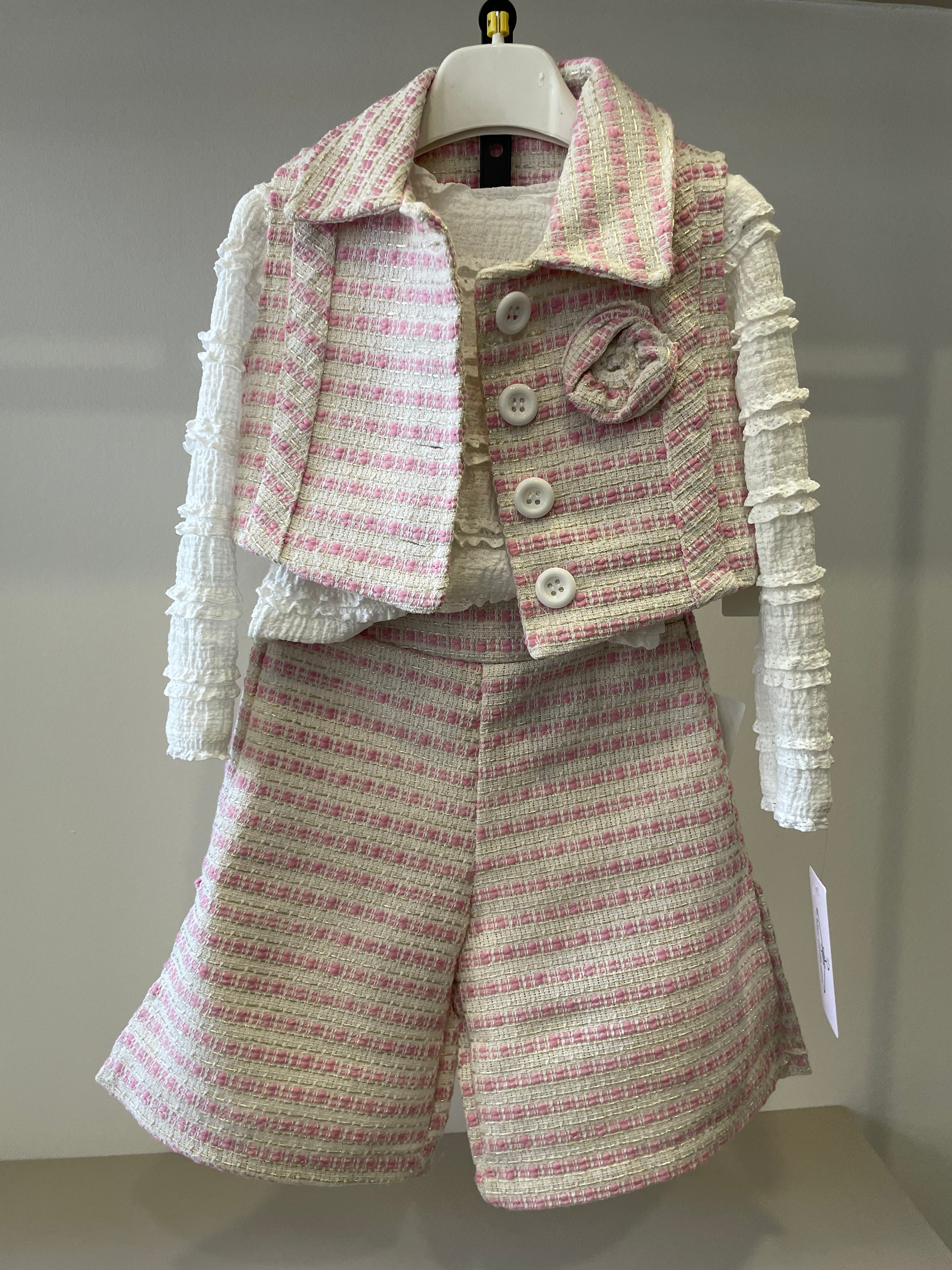 Coordinato CON GILET 4-14A - ROSA