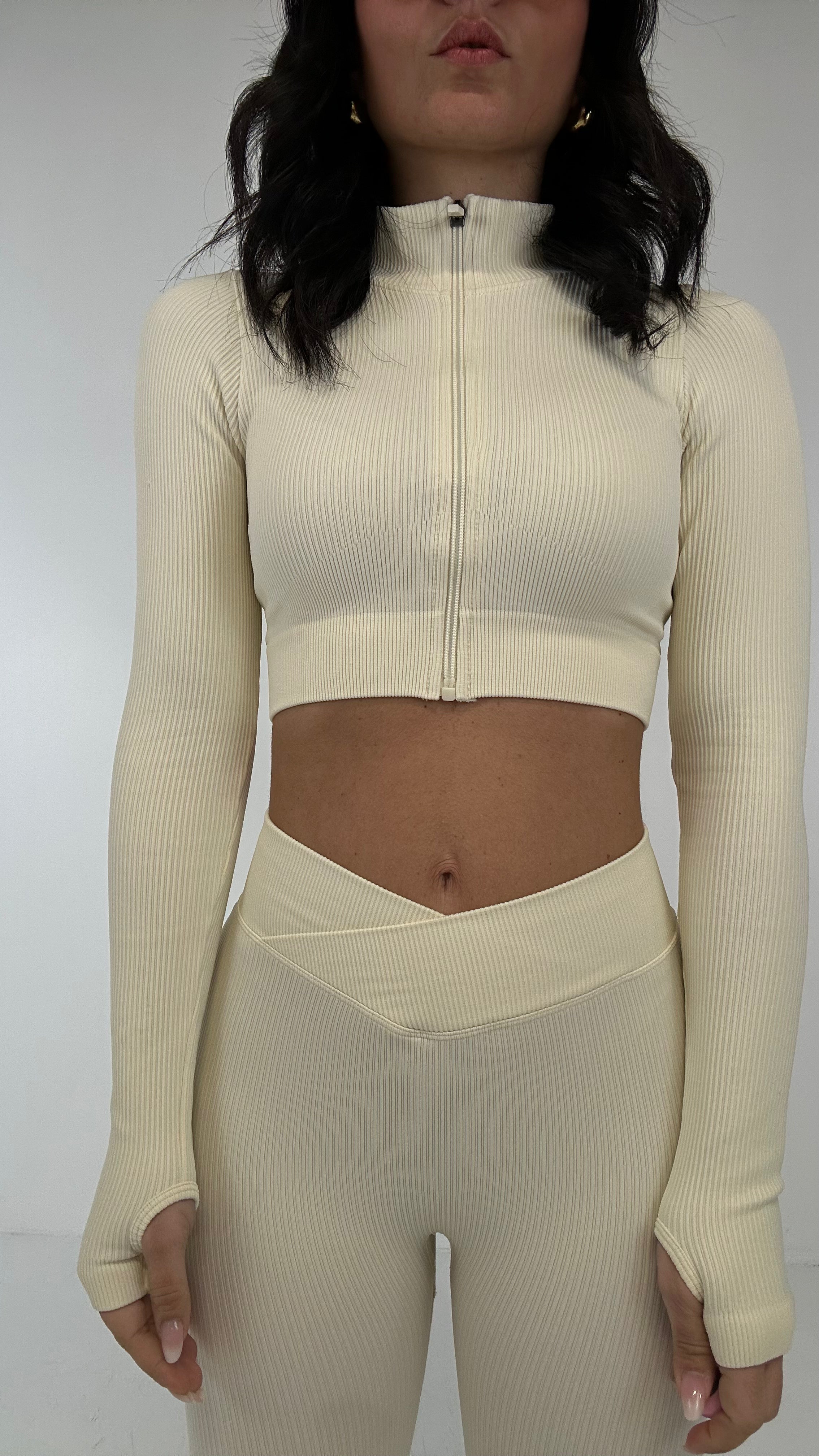 Coordinato ZIP E V - PANNA