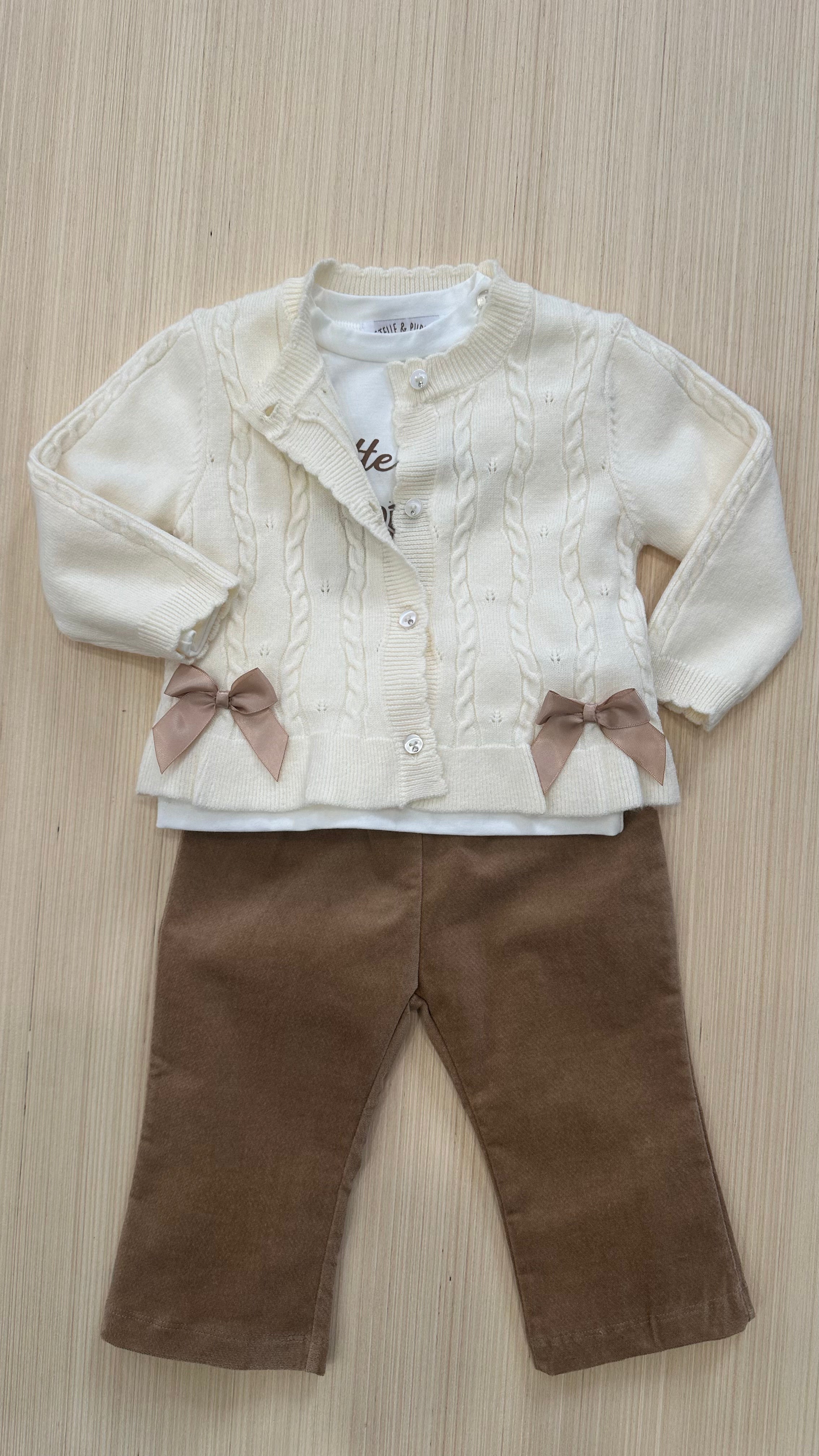 Completo BUTTERFLY 3PZ 6-24M - PANNA