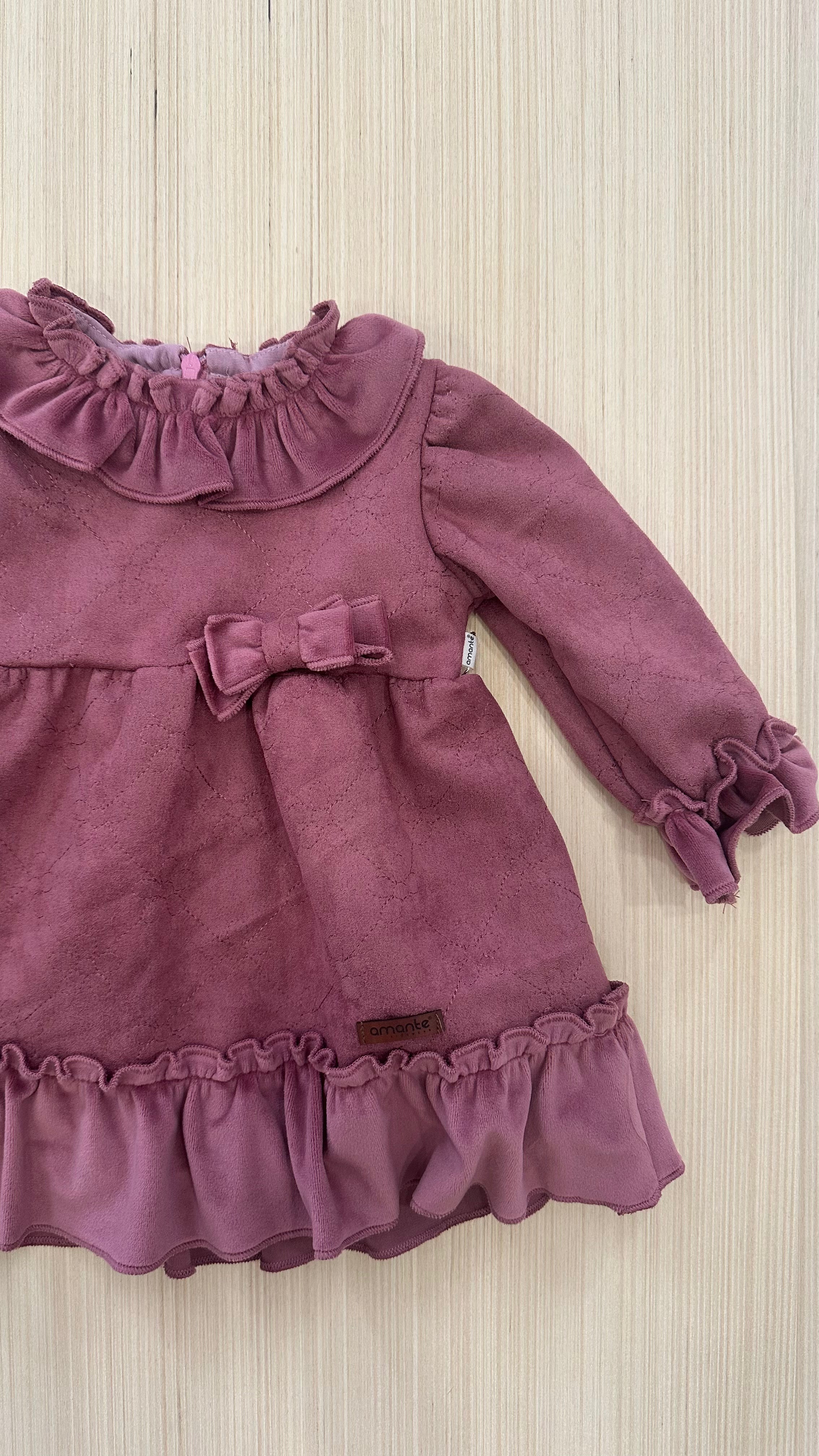 Vestitino AMANTE KIDS 6-24M - ROSA ANTICO