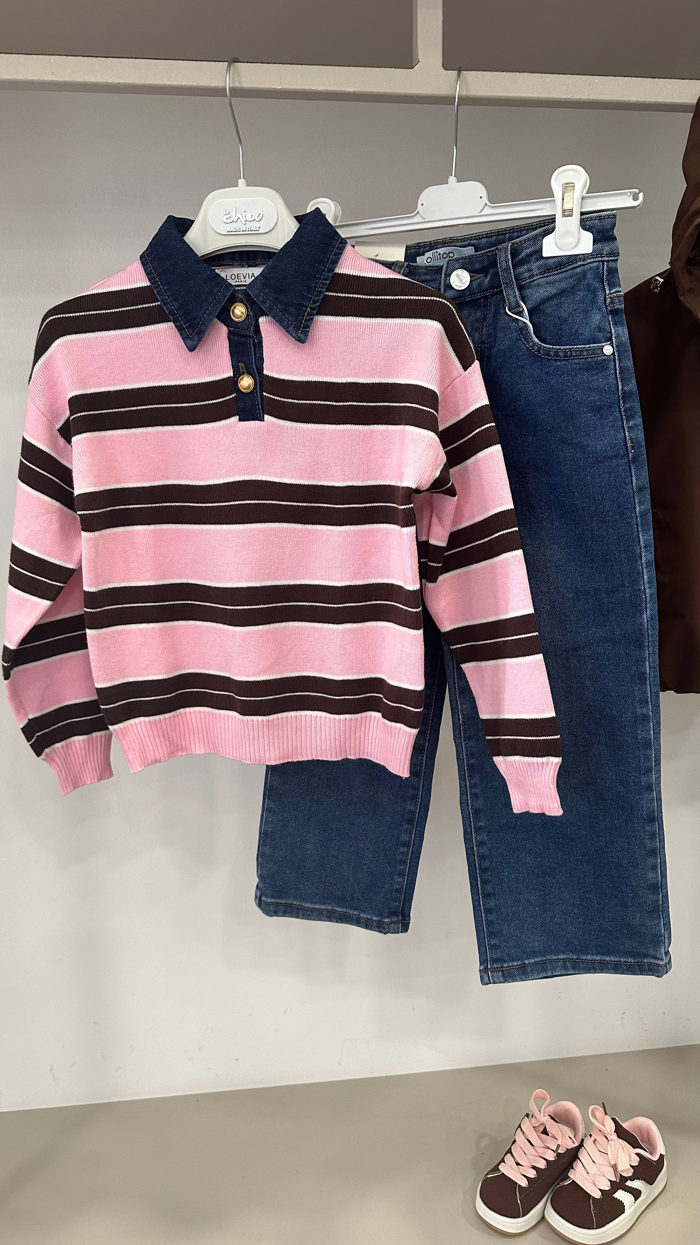 Pull COLLO IN JEANS 4-14A - ROSA