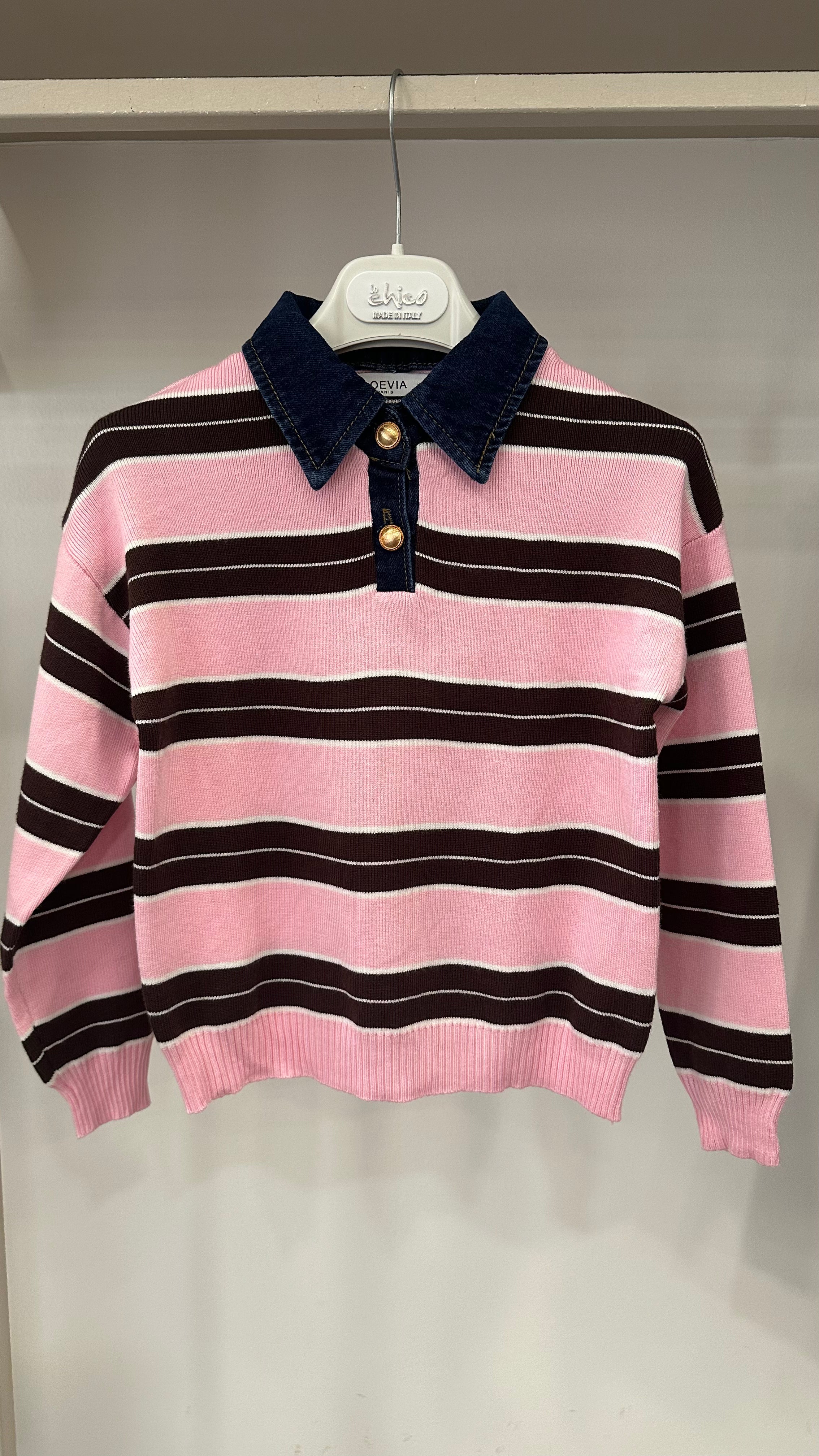 Pull COLLO IN JEANS 4-14A - ROSA
