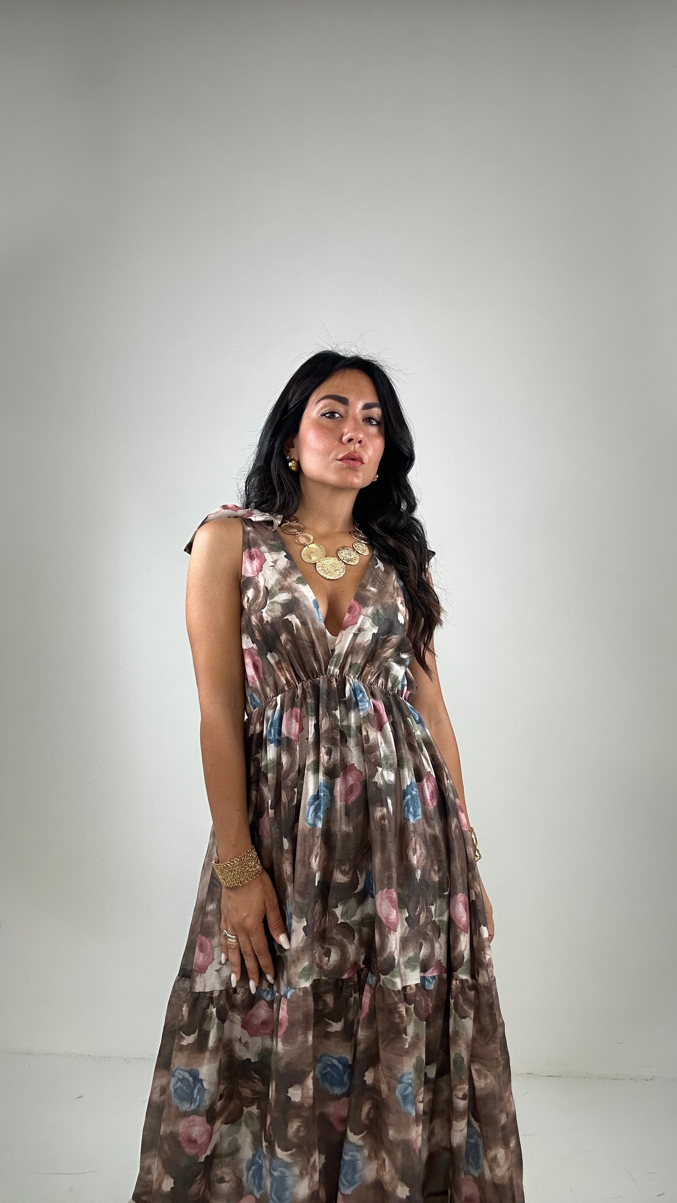 Vestito FIOCCHI E FIORI - MARRONE